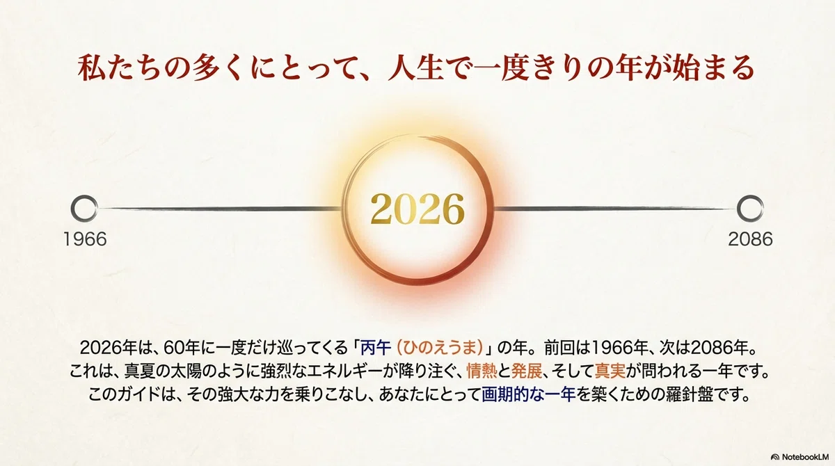 2026年元旦：丙午（ひのえうま）が照らす情熱と真実の一年へようこそ