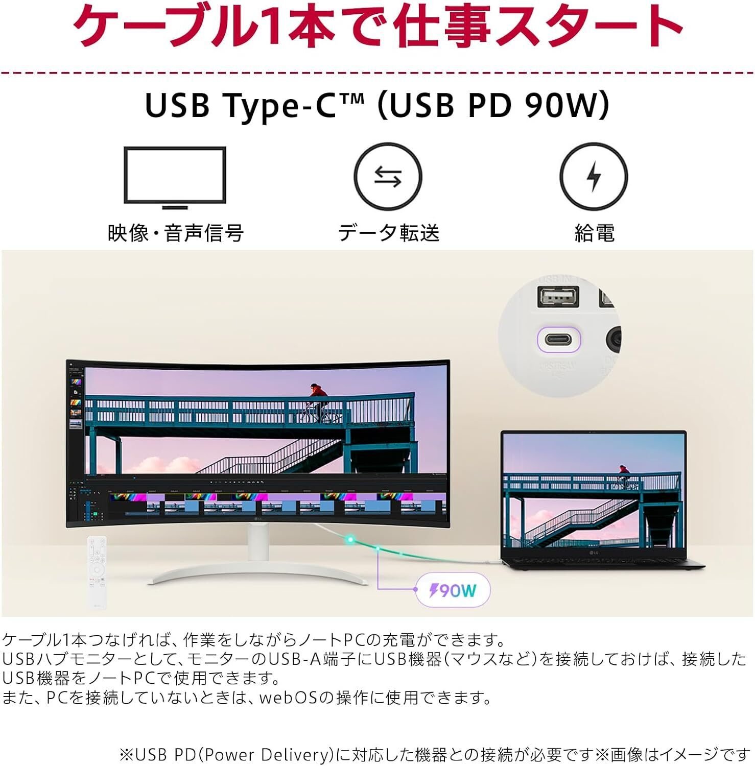 スマートモニター革命】LG 34SR63QA-W完全レビュー｜34インチ曲面UWQHD