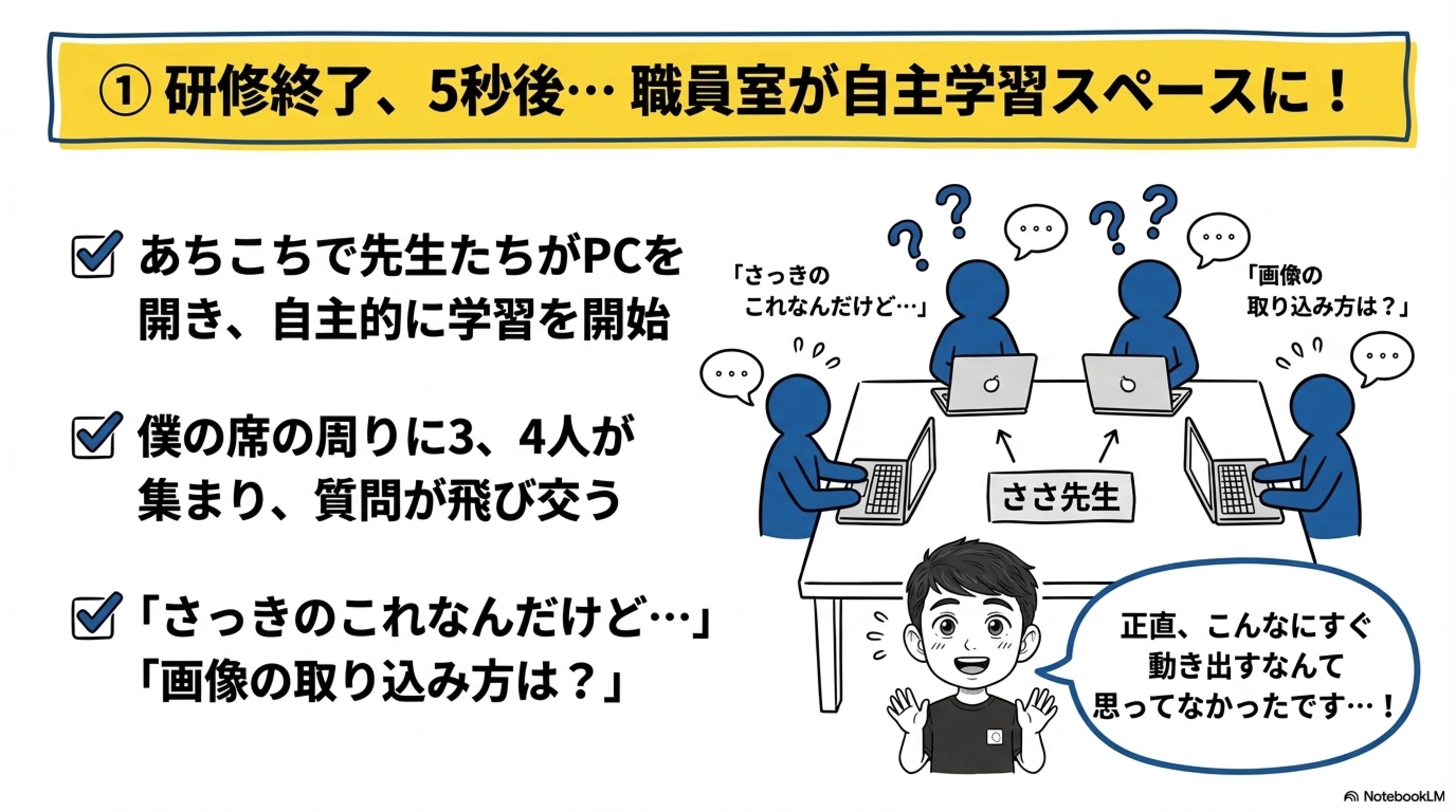 30分のNotebookLM研修が職員室に「火をつけた」話 //たった30分で先生