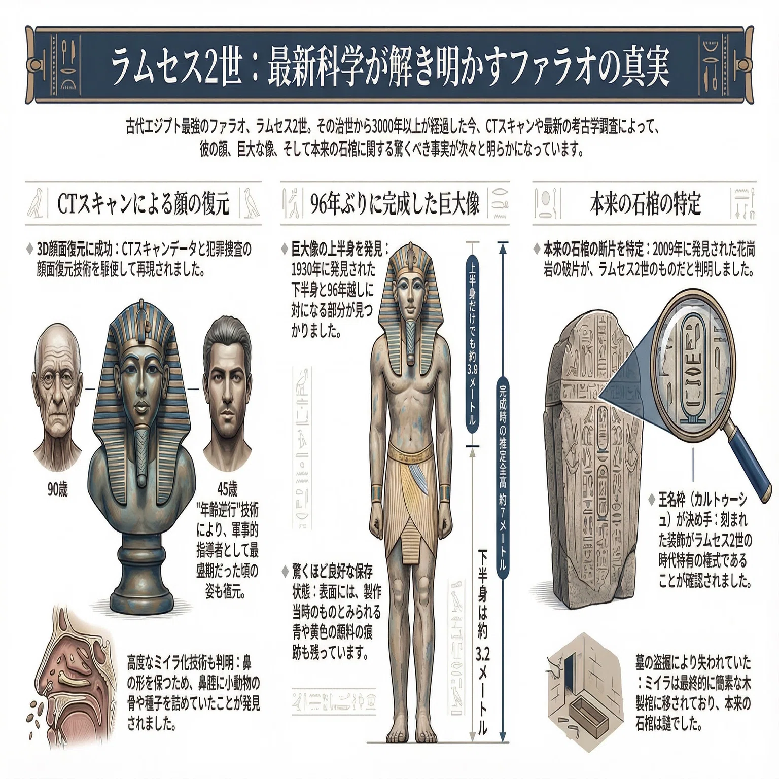最新科学が明かすラムセス2世──3000年の時を超えて蘇るファラオ