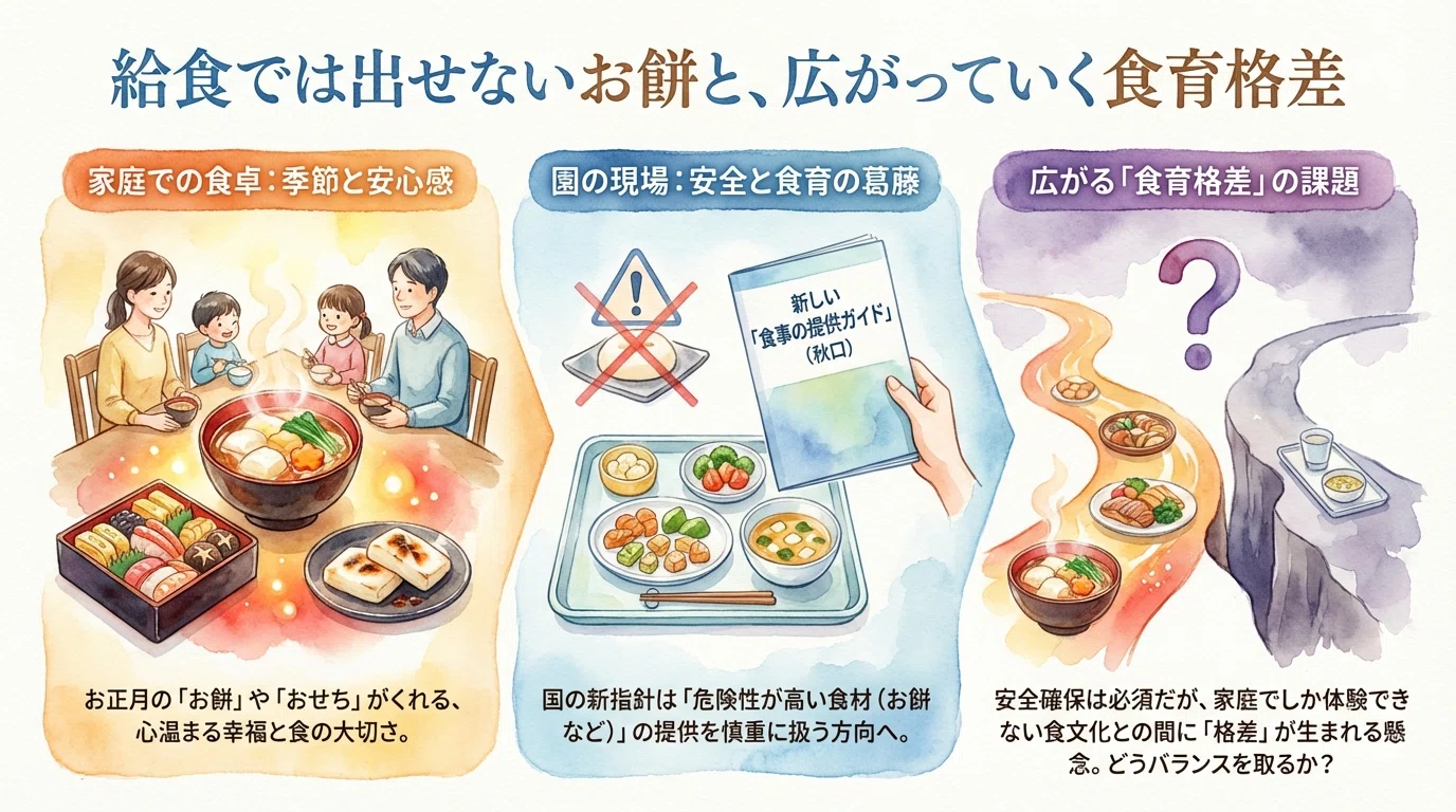 給食では出せないお餅と、広がっていく食育格差｜木村創