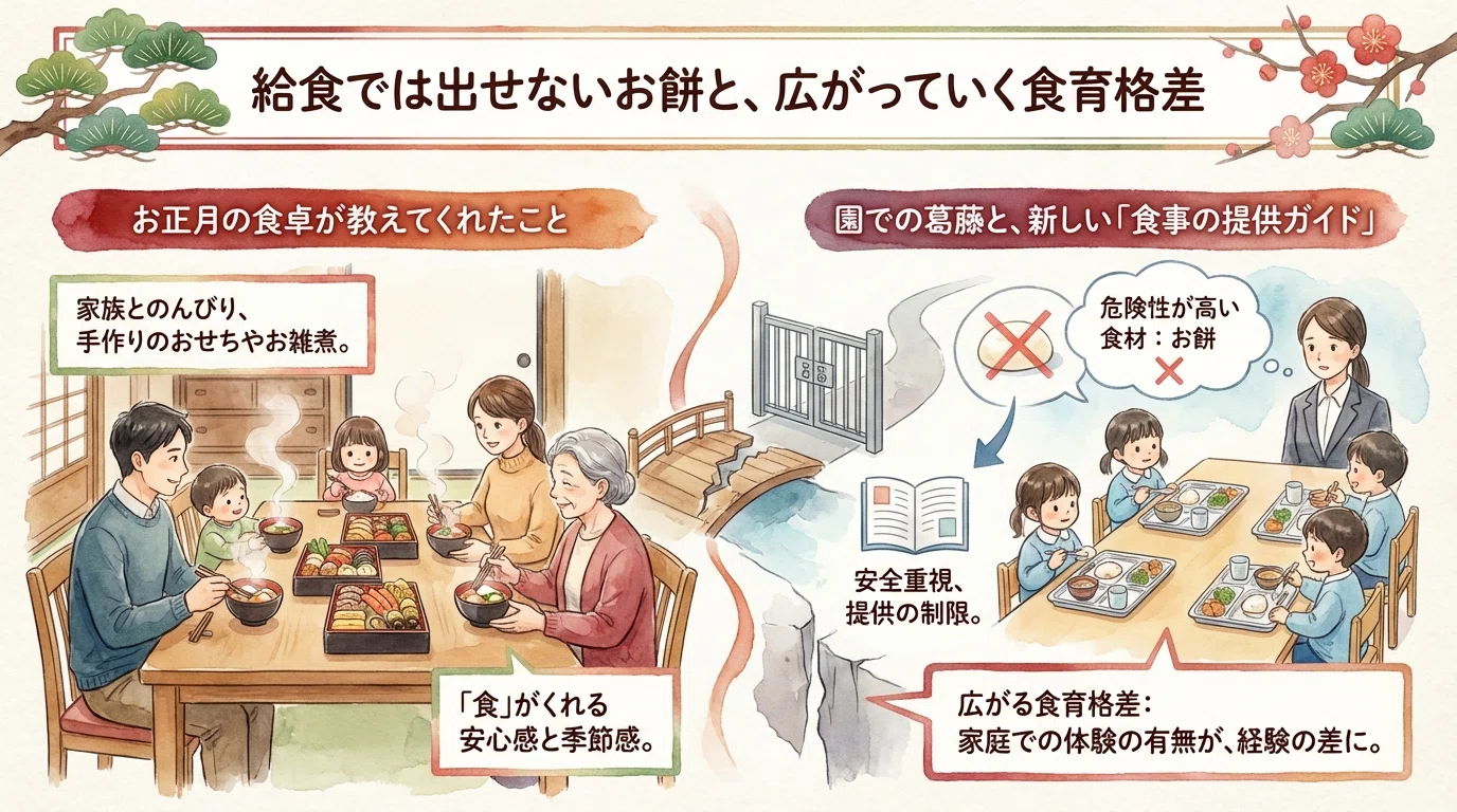 給食では出せないお餅と、広がっていく食育格差｜木村創