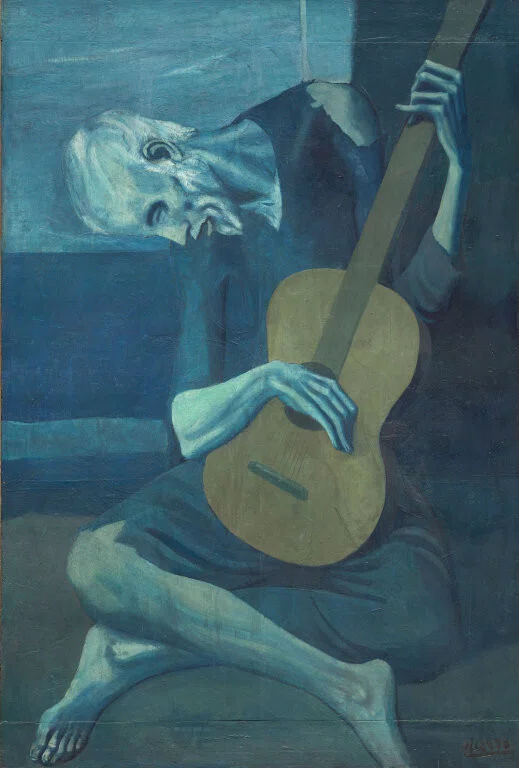 ピカソ(PICASSO)【筆を休めてもの想いにふける男】、高級画集画 人生そのものを芸術に昇華した「20世紀最大の芸術家」（パブロ