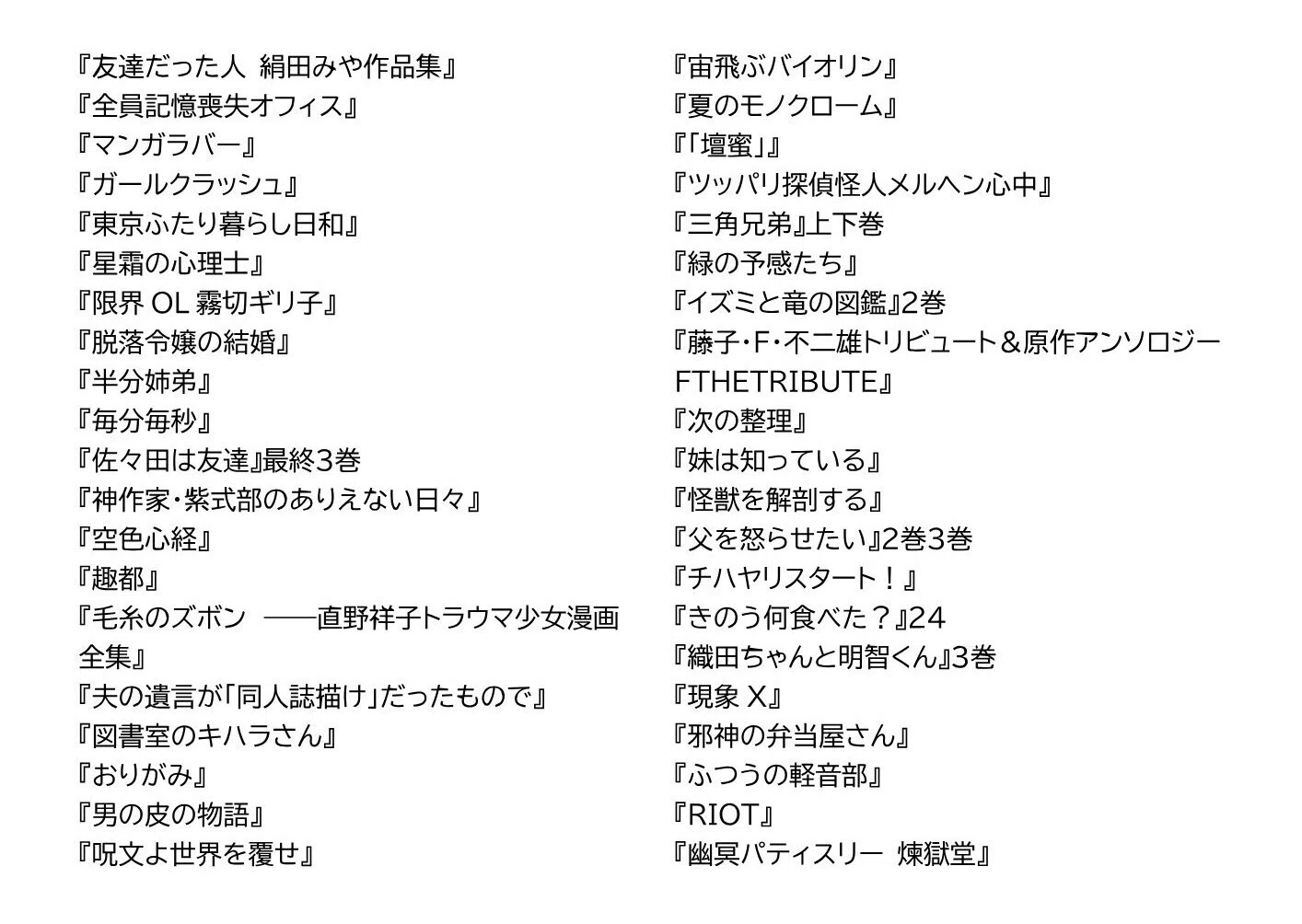 たけのこ的「このマンガがすごい！」2025 BEST22｜薮内たけのこ