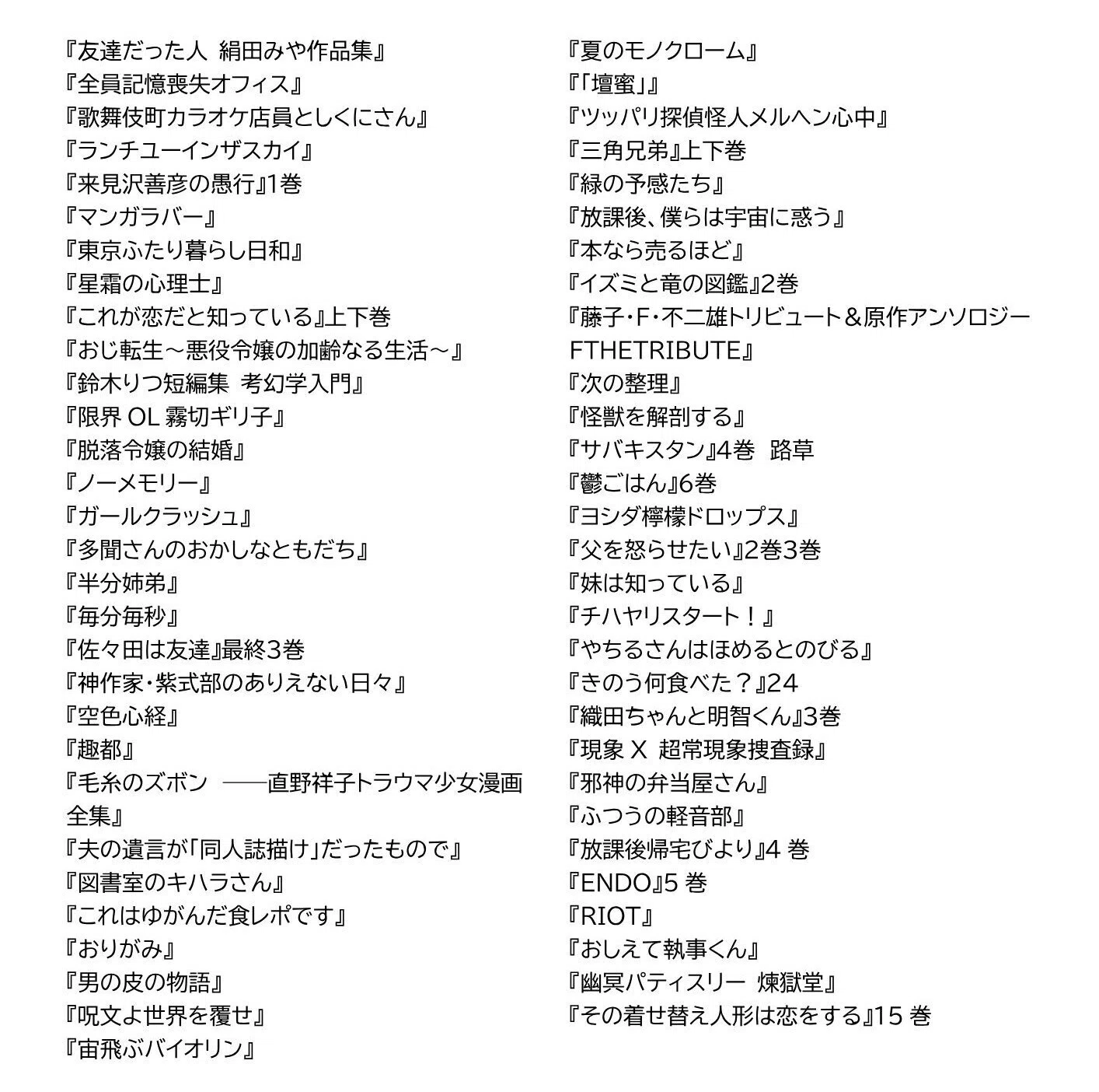 たけのこ的「このマンガがすごい！」2025 BEST22｜薮内たけのこ