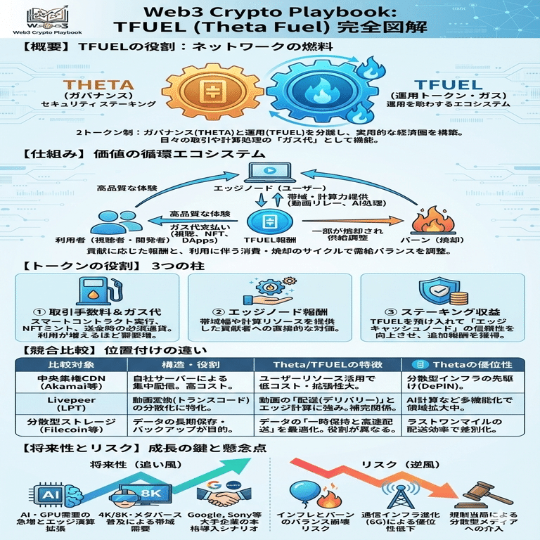 暗号資産Theta Fuel（TFUEL）とは？仕組みや将来性を専門家が徹底解説｜Web3 Crypto Playbook