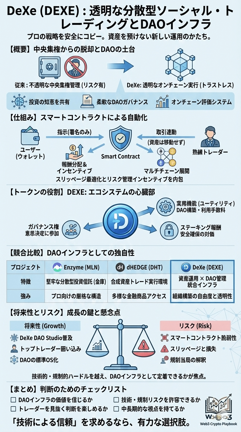 暗号資産DeXe(DEXE)とは？将来性や仕組み・課題点を解説｜Web3 Crypto Playbook