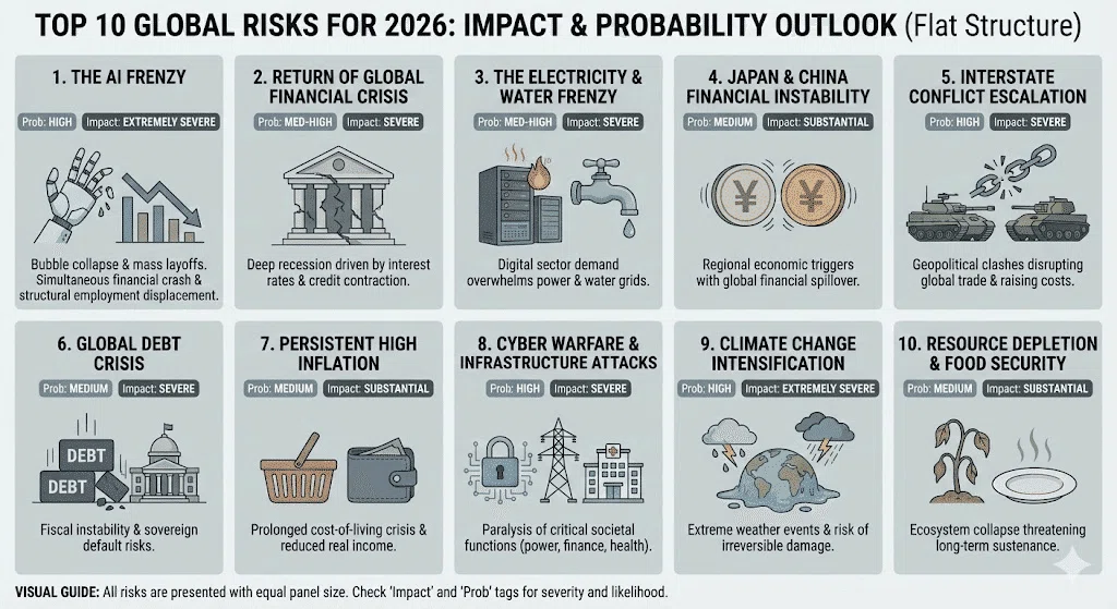 Predicting the Top 10 Global Risks for 2026｜Tetsu Hattori