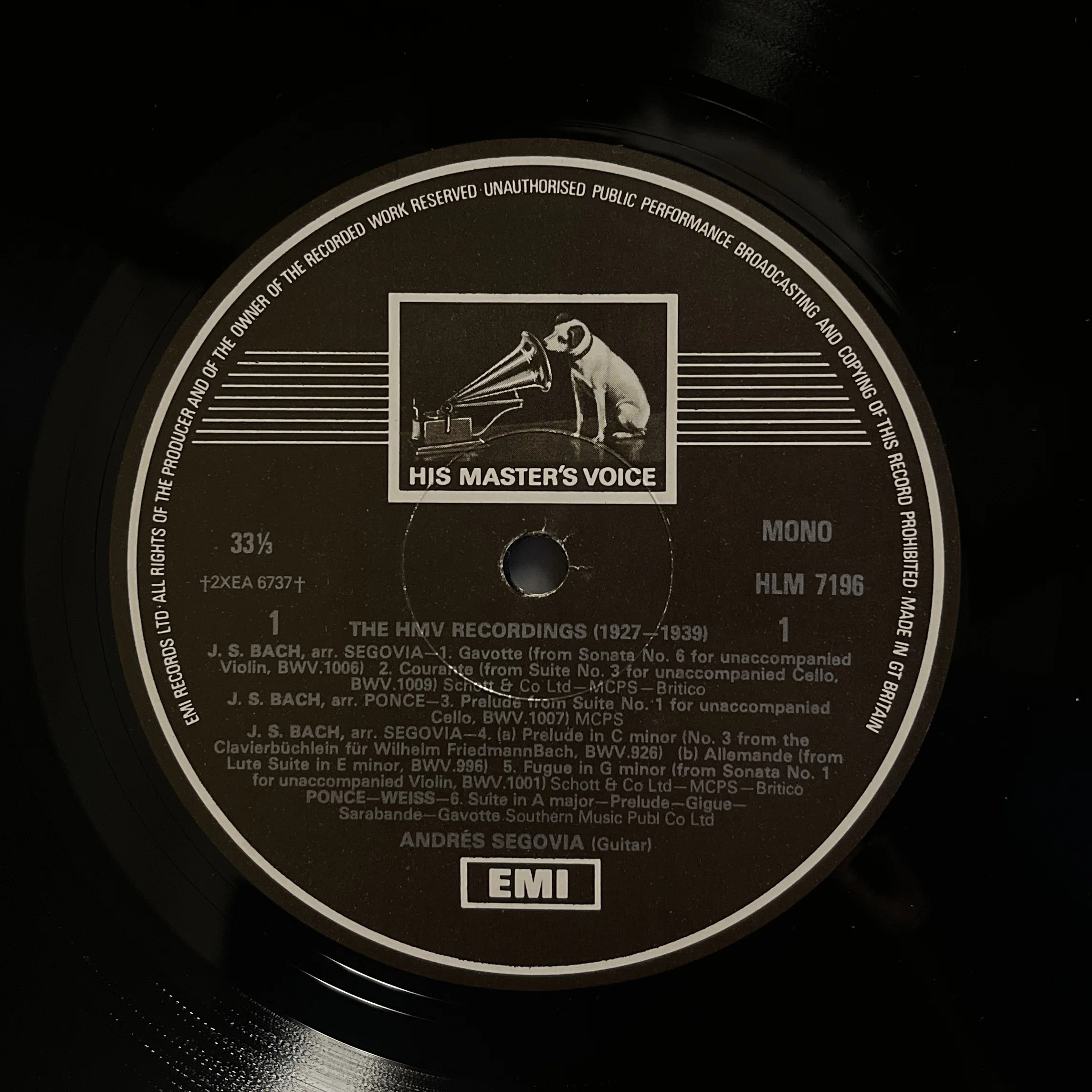 アンドレス・セゴビア ディスコグラフィー①（AS1，AS2）1927年〜1939