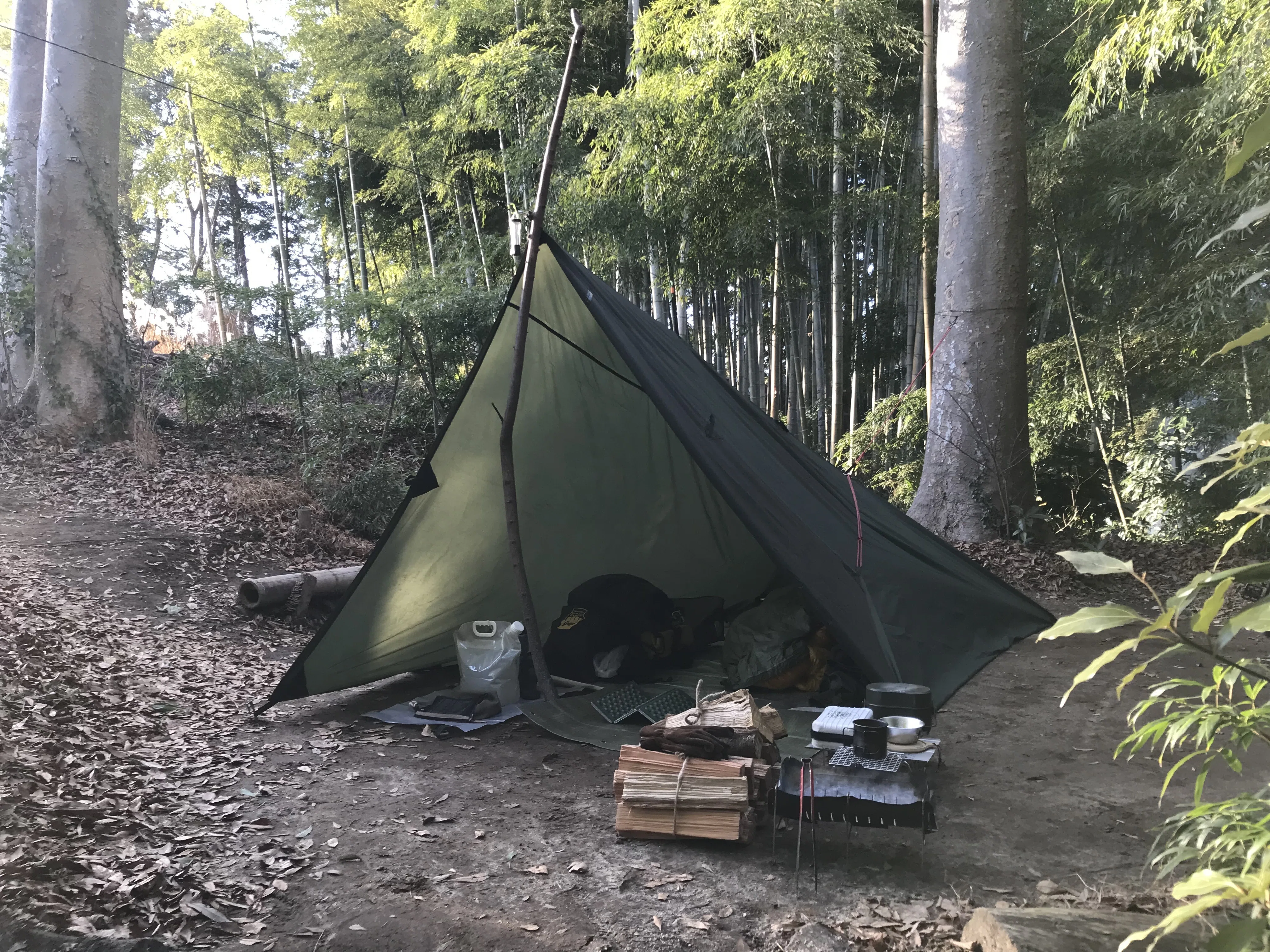 38 折りたたみ自転車で、輪行タープ泊/りょっちゃんの秘密基地と皆野