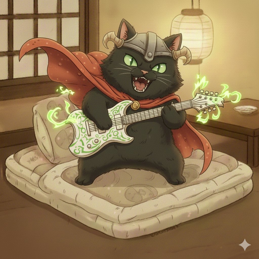 自宅のにゃんこボス 【AI生成画像Gemini使用】｜leal_violet3340