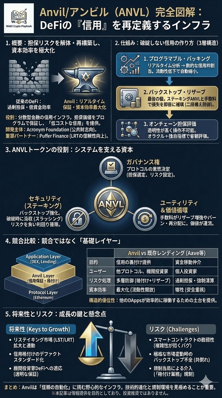 暗号資産Anvil(ANVL)とは？将来性や仕組み・課題点・買い方を解説｜Web3 Crypto Playbook
