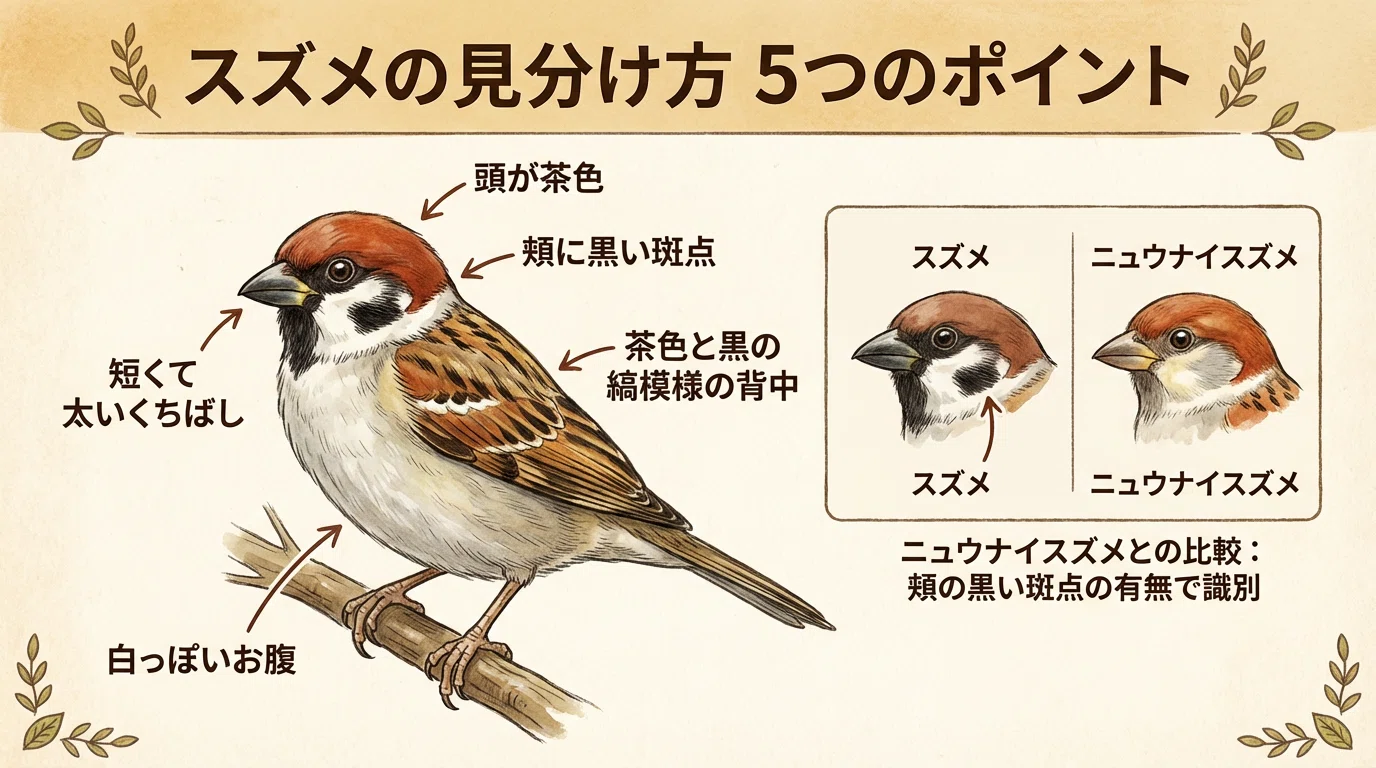2026年最新】スズメの特徴と生態を徹底解説！｜2種類の見分け方・寿命