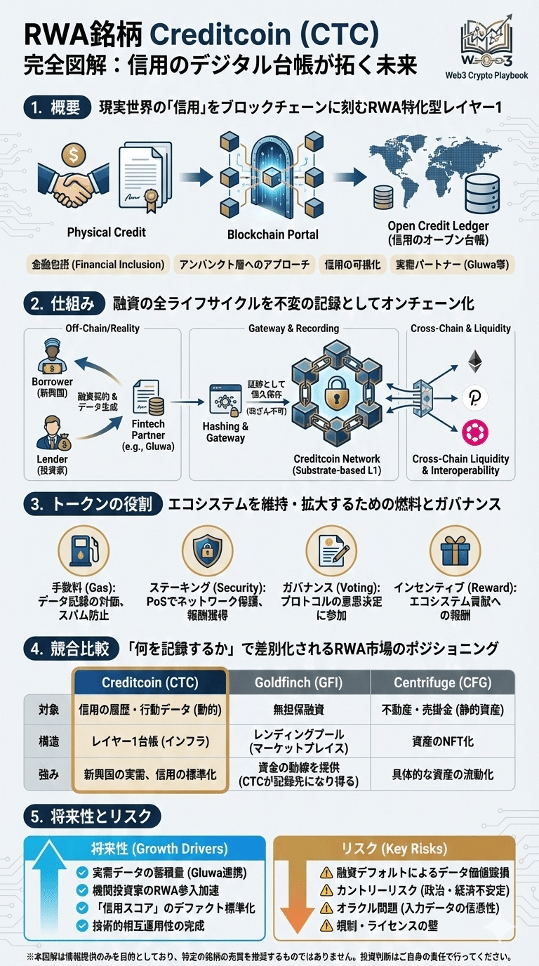 暗号資産Creditcoin(CTC)とは？将来性や仕組み・課題点を解説｜Web3 Crypto Playbook
