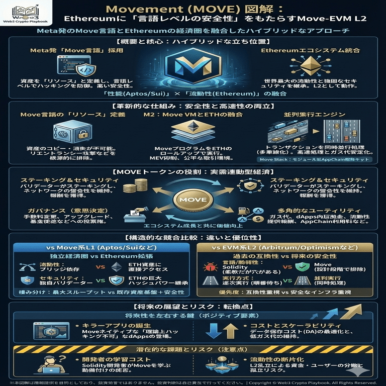 暗号資産Movement(MOVE)とは？将来性や仕組み・リスクを解説｜Web3 Crypto Playbook