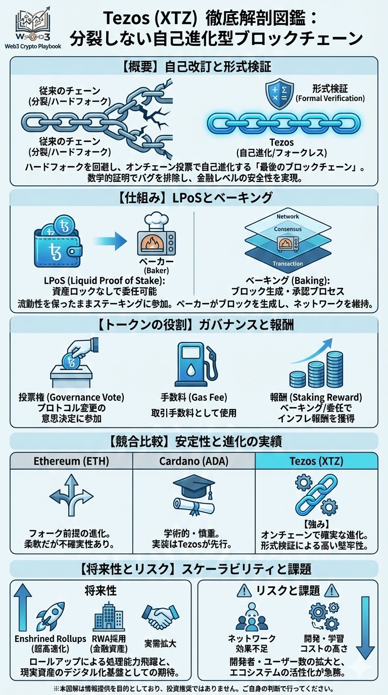 暗号資産テゾス(XTZ)とは？将来性や課題点・買い方を解説｜Web3 Crypto Playbook