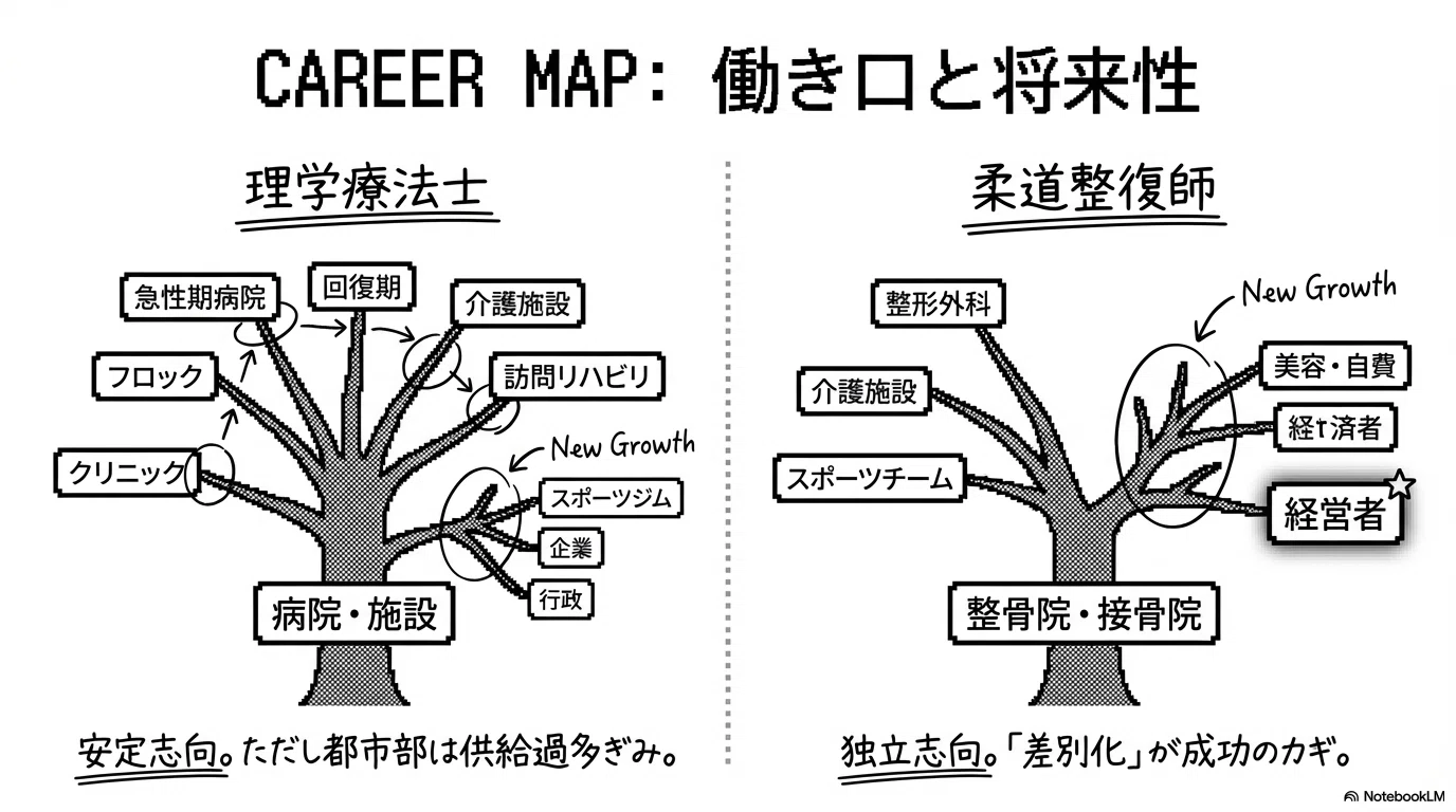 徹底比較】理学療法士 vs 柔道整復師｜将来の仕事に迷うあなたへ贈る