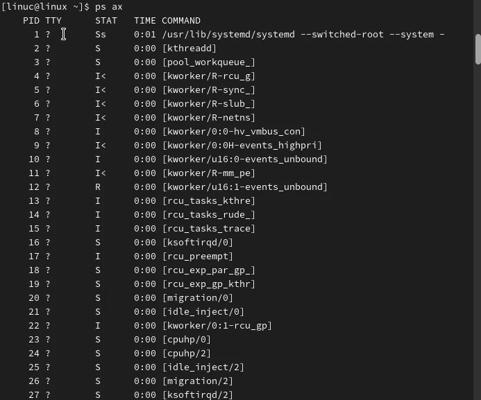 初心者向け】素人がLinuxでプロセスの確認をした。（標準テキスト11.1