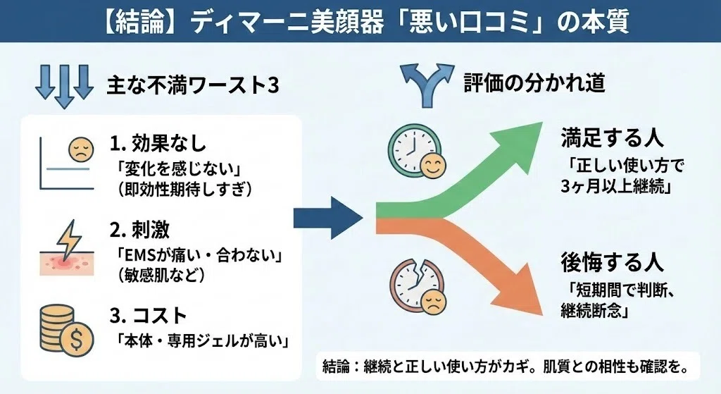 プロが暴く】ディマーニ美顔器の悪い口コミは嘘？後悔しないための真実