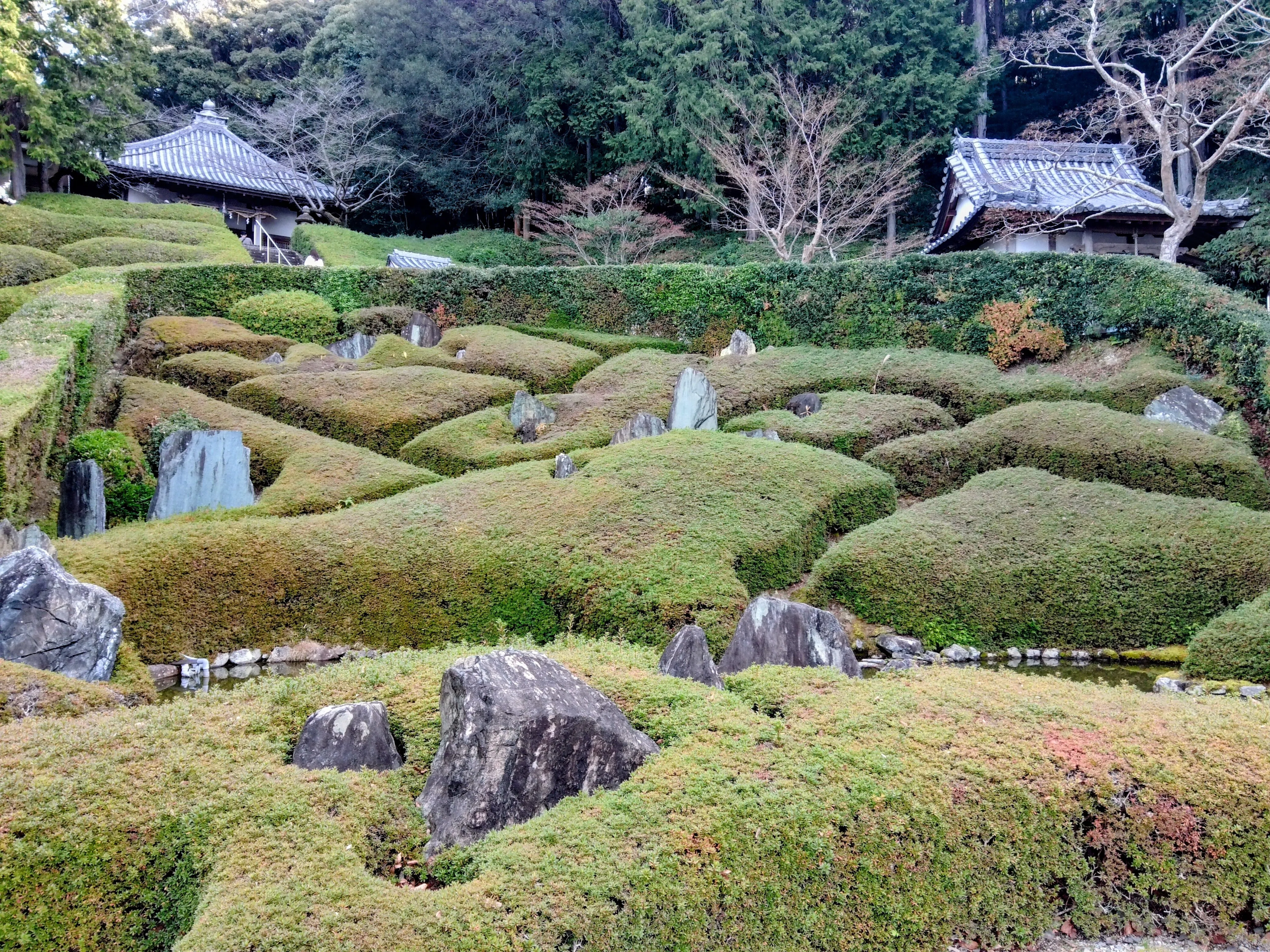 現代の造園家、重森三玲作庭の庭園、林昌寺法林の庭。｜niwa_emon