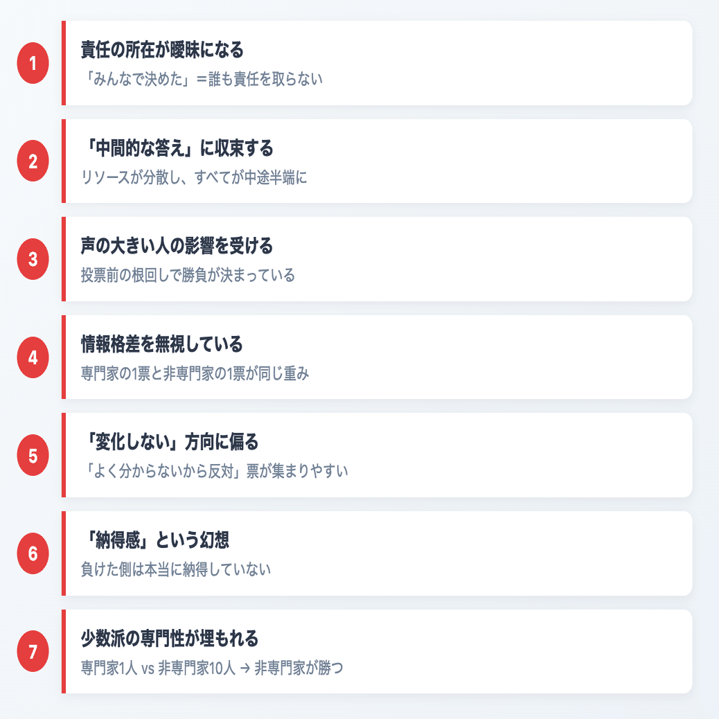 多数決の弱点｜すてぃお