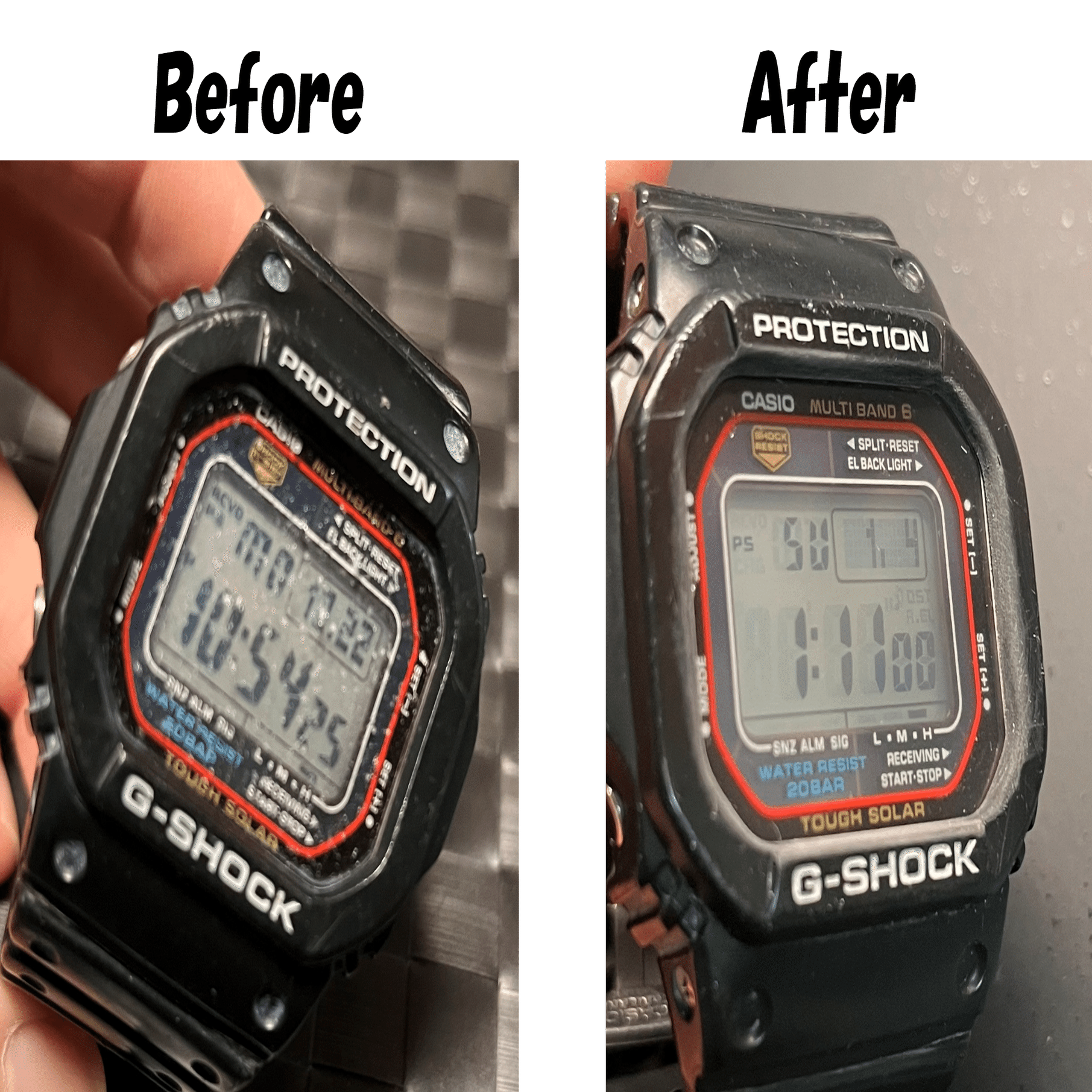 ガラス面にキズあります☆GW-M5610☆メタル 二次電池新品！！ 程度最高！☆二次電池新品☆GW-M5610 フルメタル 程度最高！☆二次電池