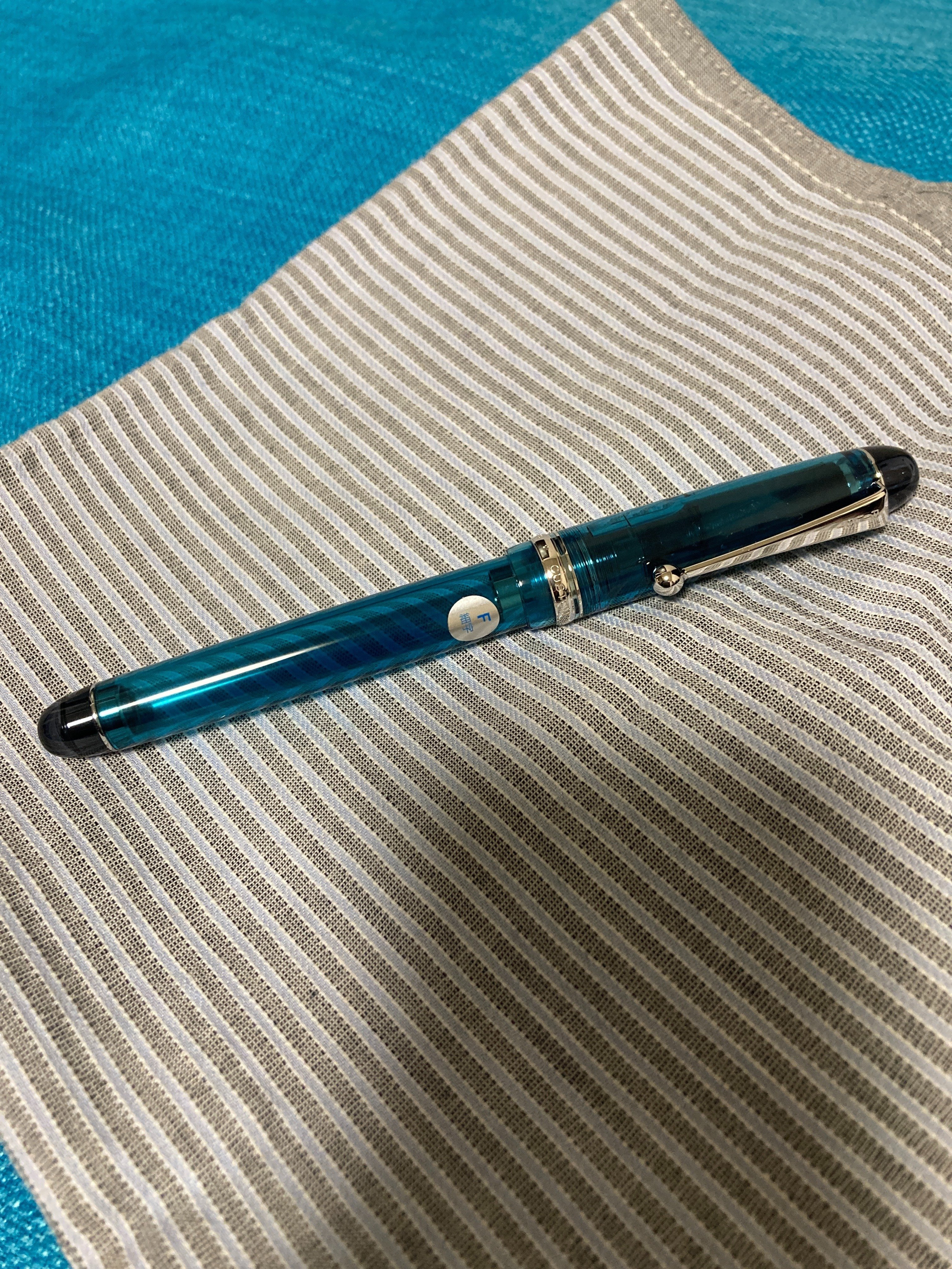 万年筆の話「PILOTカスタム74透明ターコイズグリーン」｜がんもちゃん