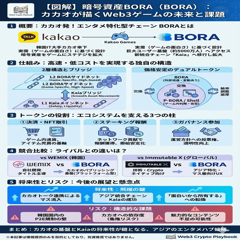 暗号資産ボラ(BORA)とは？将来性は？カカオ経済圏の真価とKaia統合が握る「アジア覇権」へのカギ｜Web3 Crypto Playbook