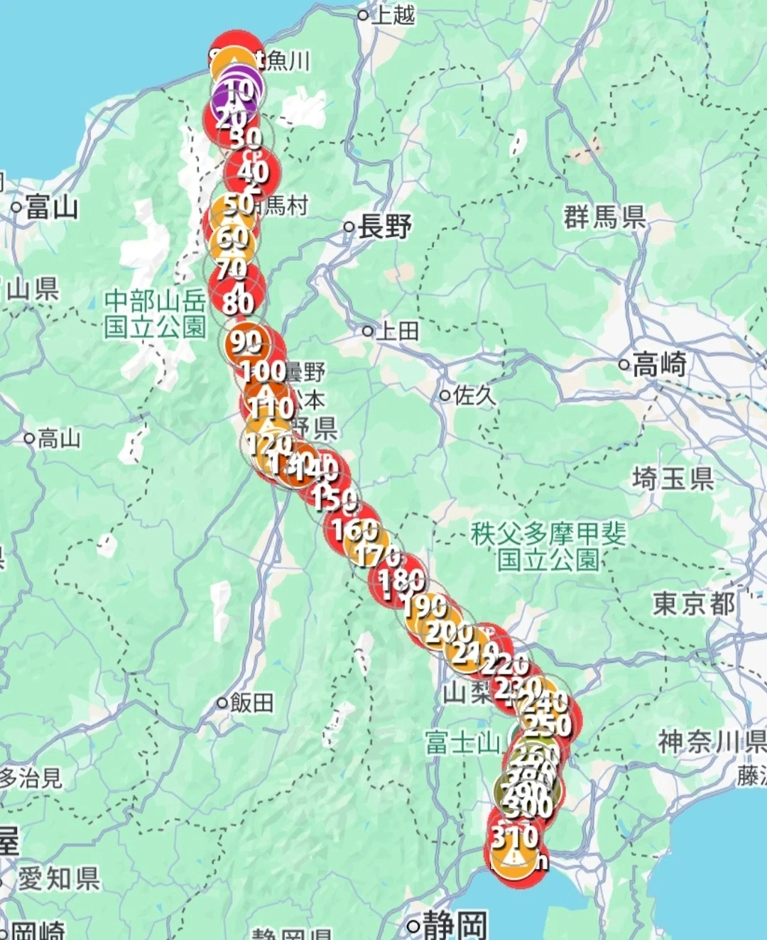 世界一への旅 58日目 ～本州横断ゼロフジゼロ往復に向けて