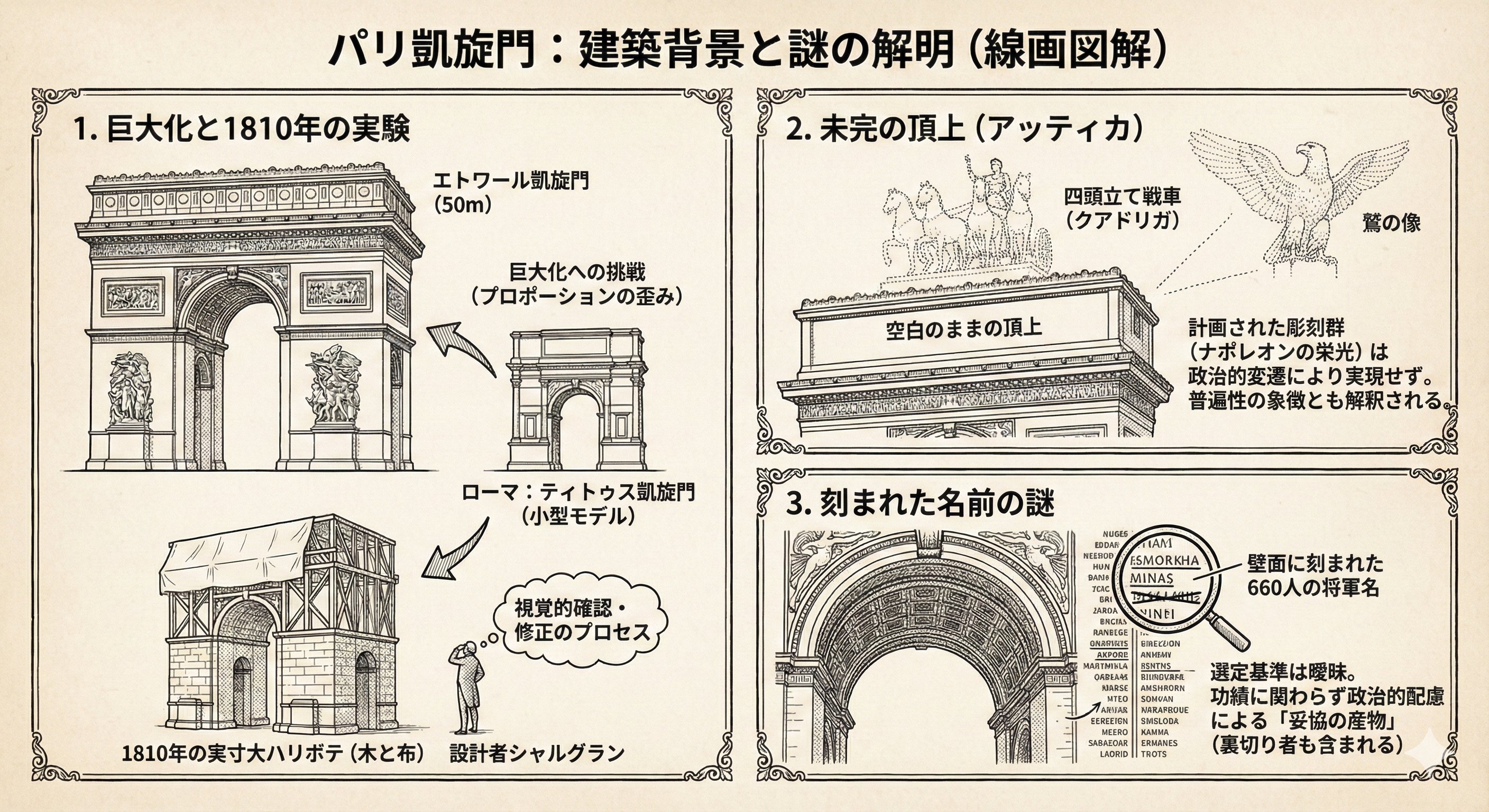 o39 未完の頂と巨大なる実験―パリ凱旋門の建築史と謎｜伊瀬海堂