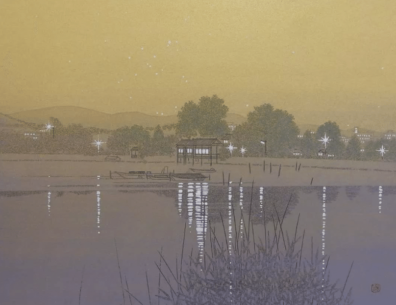 斉藤和先生「星月夜」— 星が照らす静寂と祈りの風景｜ギャラリーワオ