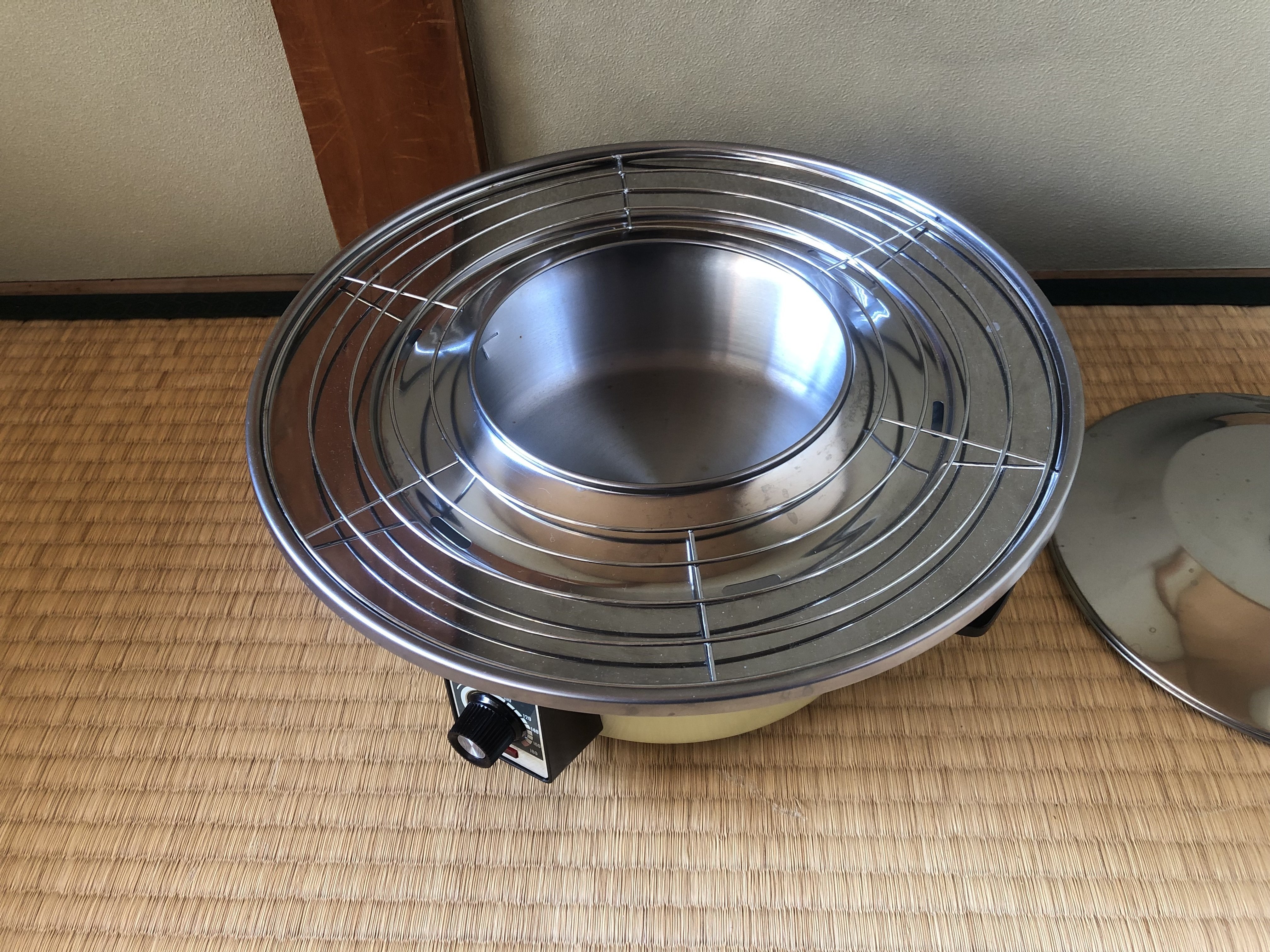 【昭和レトロ】ナショナル ガス 天ぷら鍋 昭和レトロ ナショナル お座敷天ぷら鍋 未使用 - メルカリ