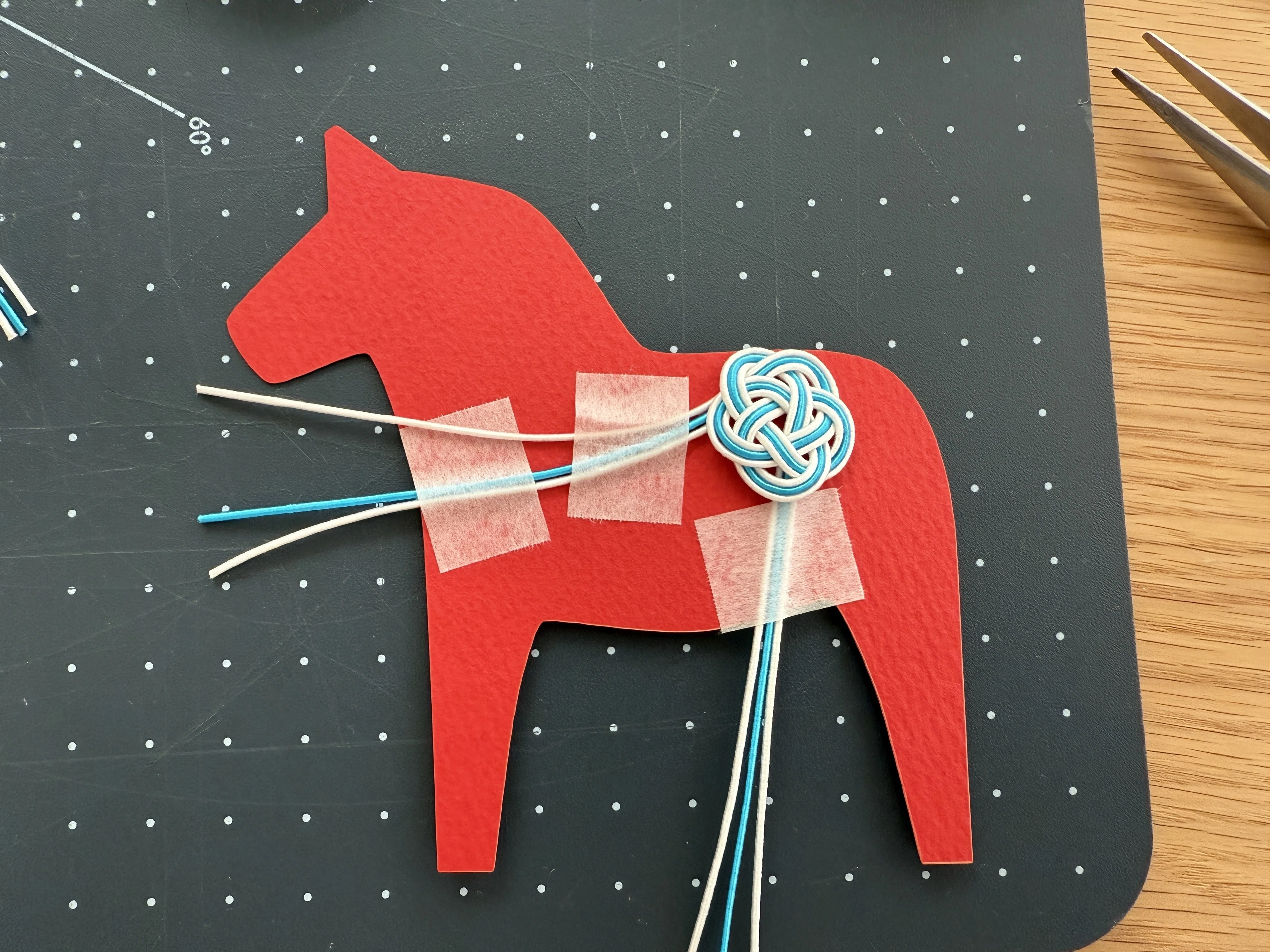 2026 New Year's Card: Mizuhiki Dala Horse (Dala Hest)｜yuji_miyano