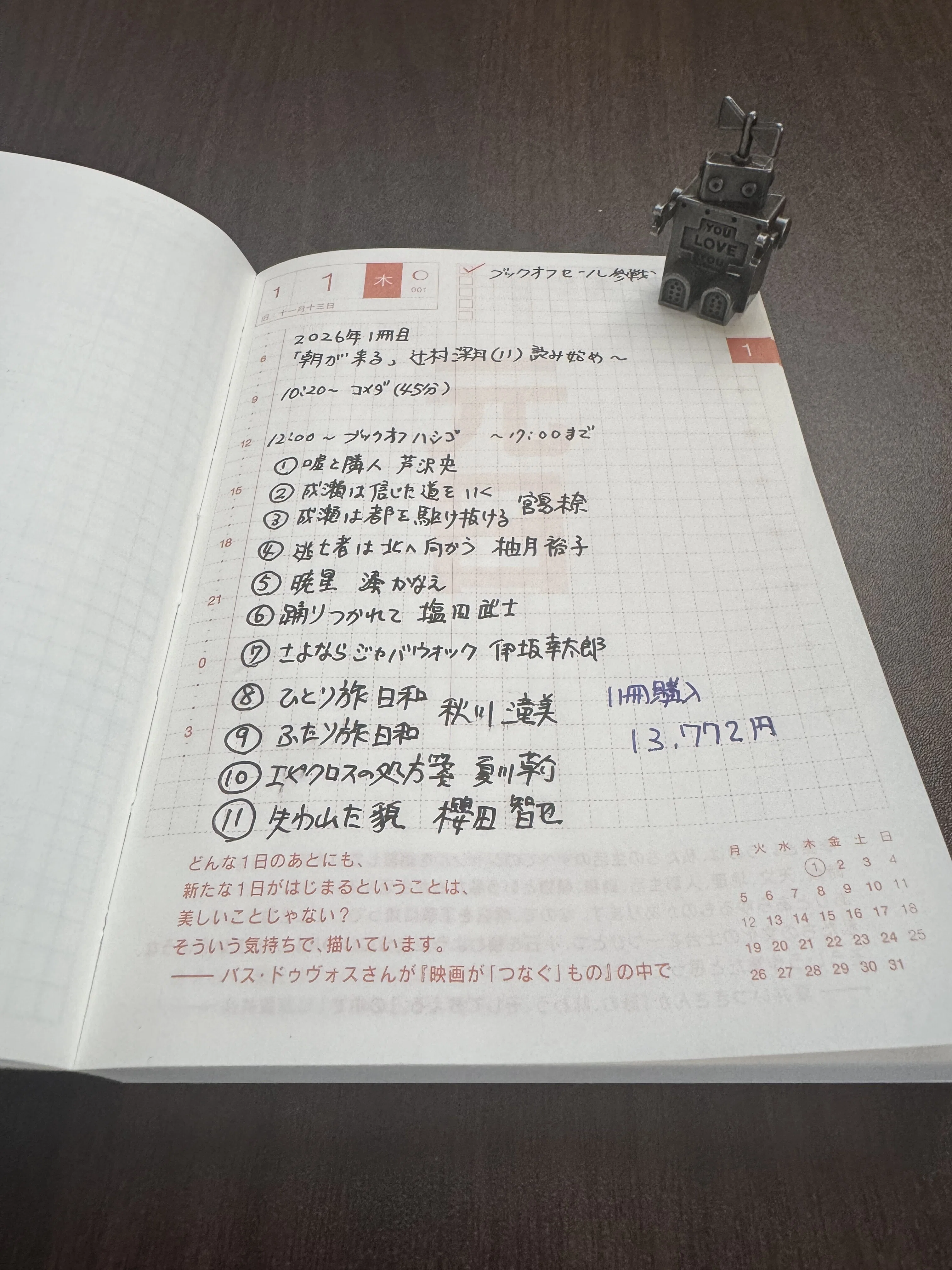 ほぼ日手帳で読書記録を始めました｜読書ライダー