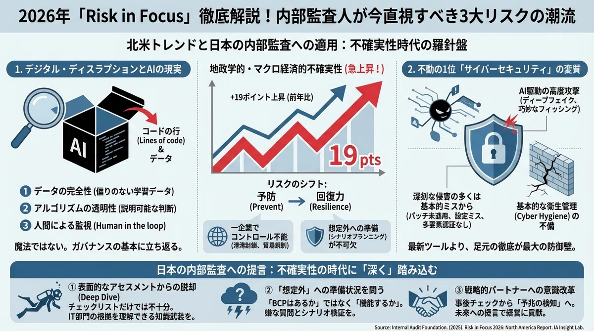 米国最新トレンド】2026年「Risk in Fcus」徹底解説！内部監査人が今
