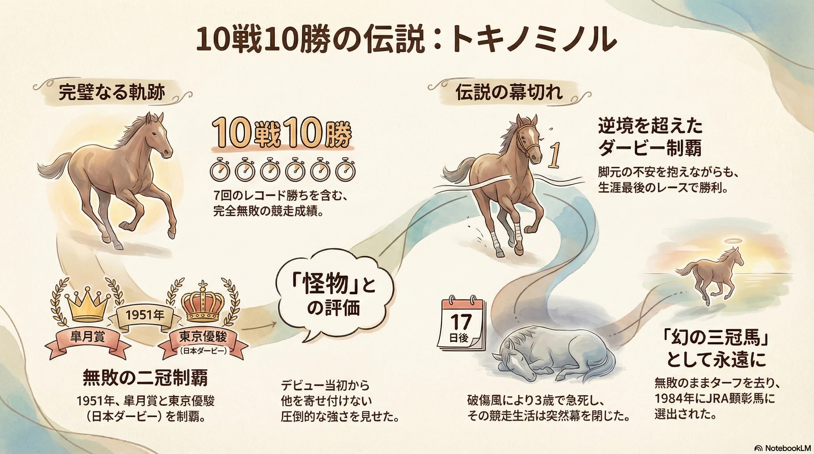幻の全勝馬・トキノミノル －10戦10勝、そしてダービーの先にあった 
