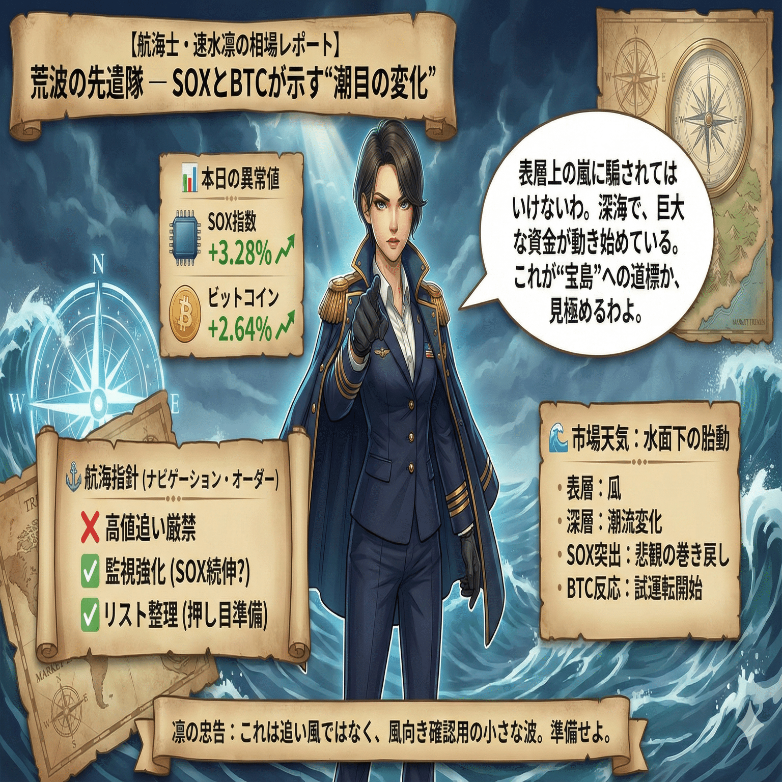 SOX（半導体）・BTC先行上昇の検証｜大発会は“確認”であって“確信”ではない｜明日へのmoney-sweet.