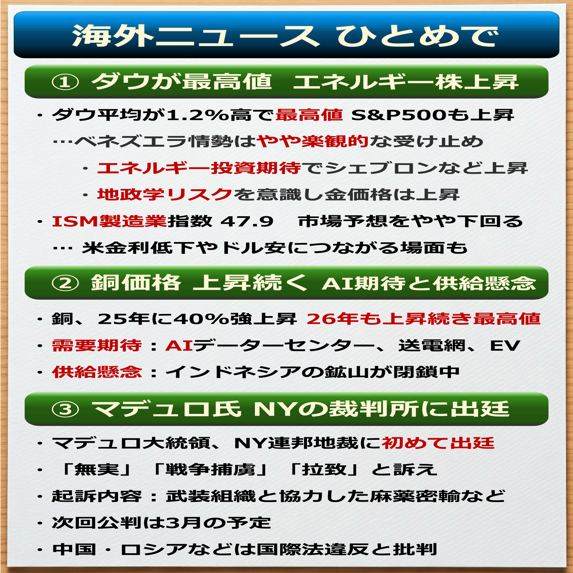 朝メモ】ダウ平均、最高値｜後藤達也