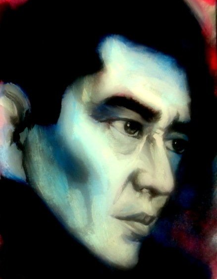 一日一絵（40）高倉健さんを描く。｜都志良三