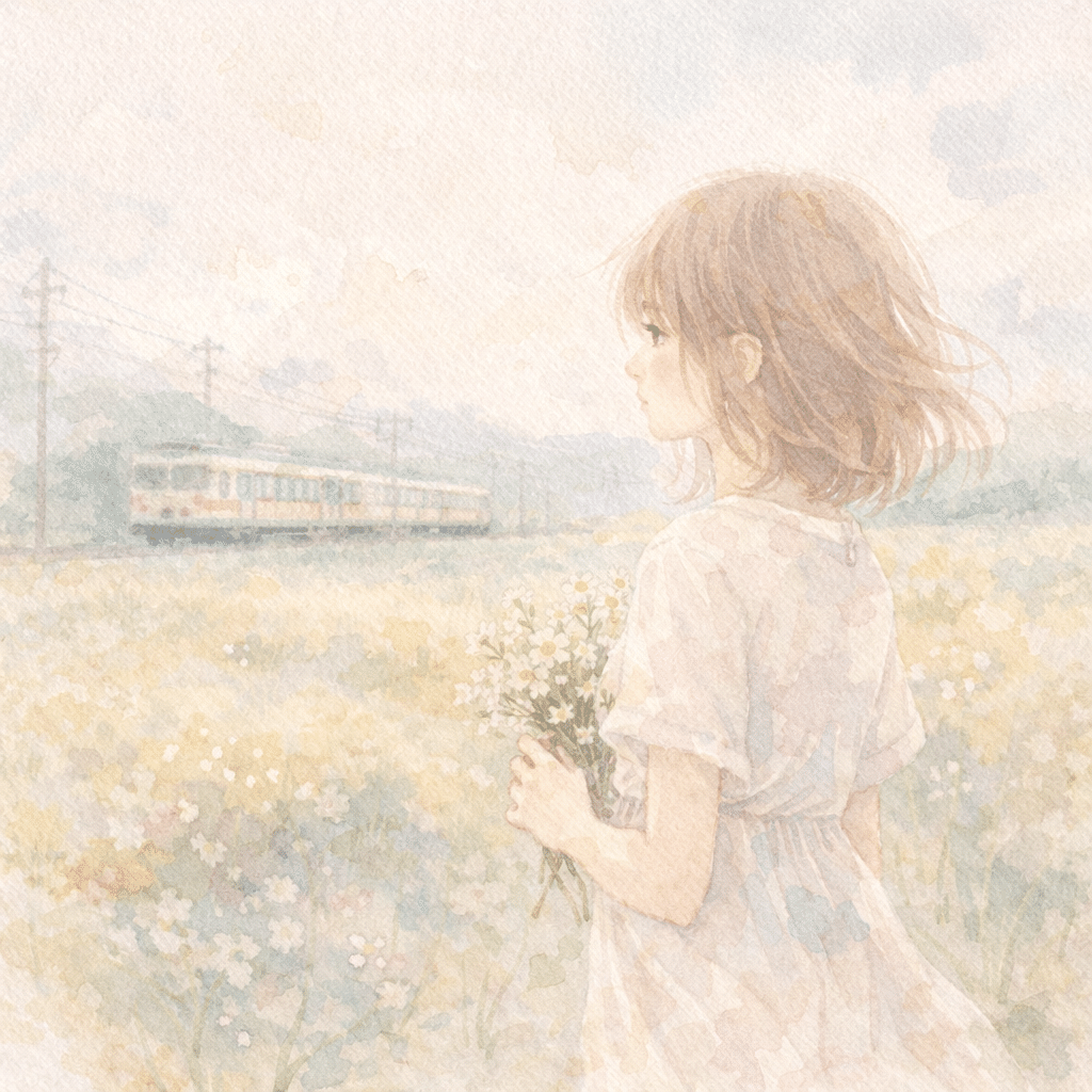 AIで描く水彩画の少女たち。淡い感じを表現。｜1214【フォロバ100%】