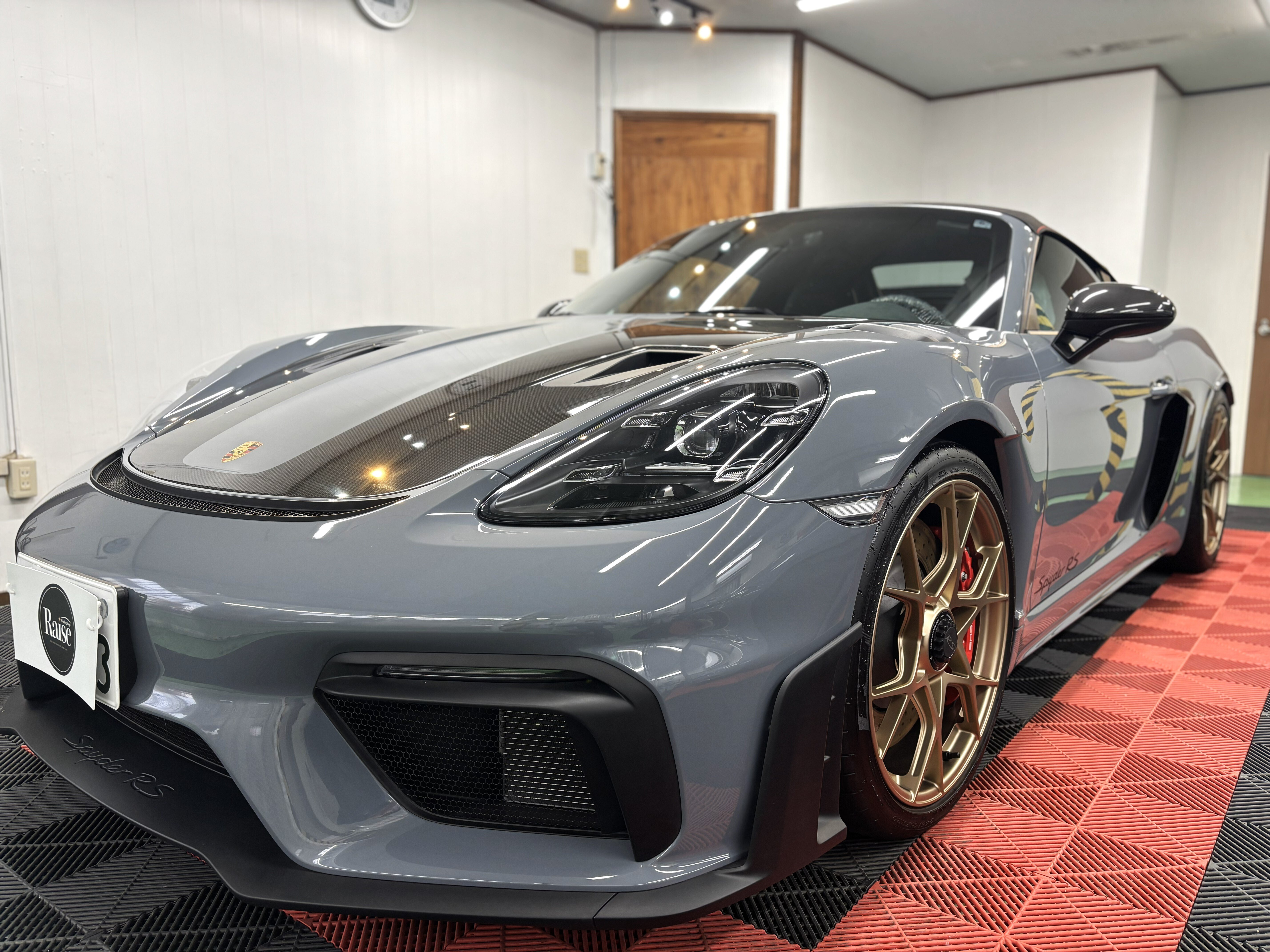 施工事例 ポルシェ 718スパイダーRS コーティングメンテナンスでご来店