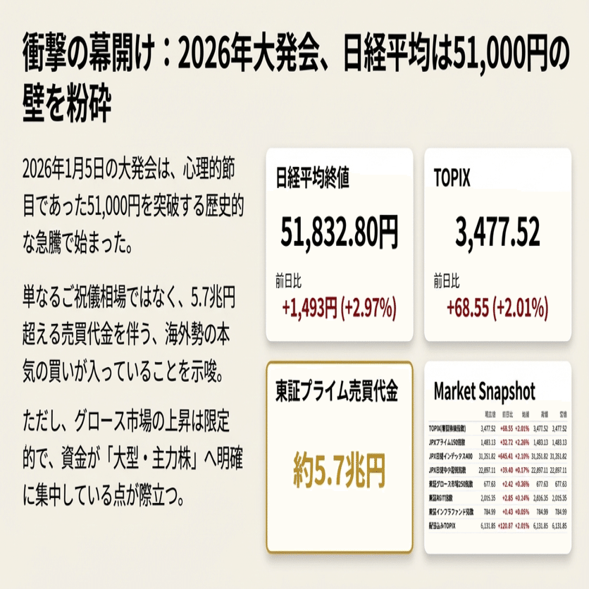 2026年1月限SQ 手口詳細】：今週のSQの着地を見据えて有利なトレードへ!!（JPX1/5公開データ  12/30時点オプション建玉＋1/5取引高）｜Desk Research Design