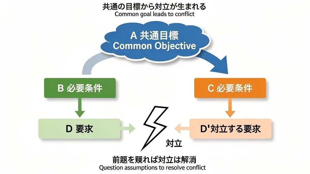 対立を解消する思考法：TOCで見つける本当の問題｜物と情報の流れを