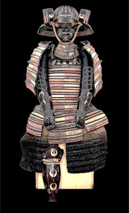 江戸時代前中期元禄年間稀少大和國甲冑師岩井喜左近勝重朱色在銘入本歌鉄地鎧胴当時物 江戸時代前中期元禄年間稀少大和國甲冑師岩井喜左近勝重朱色