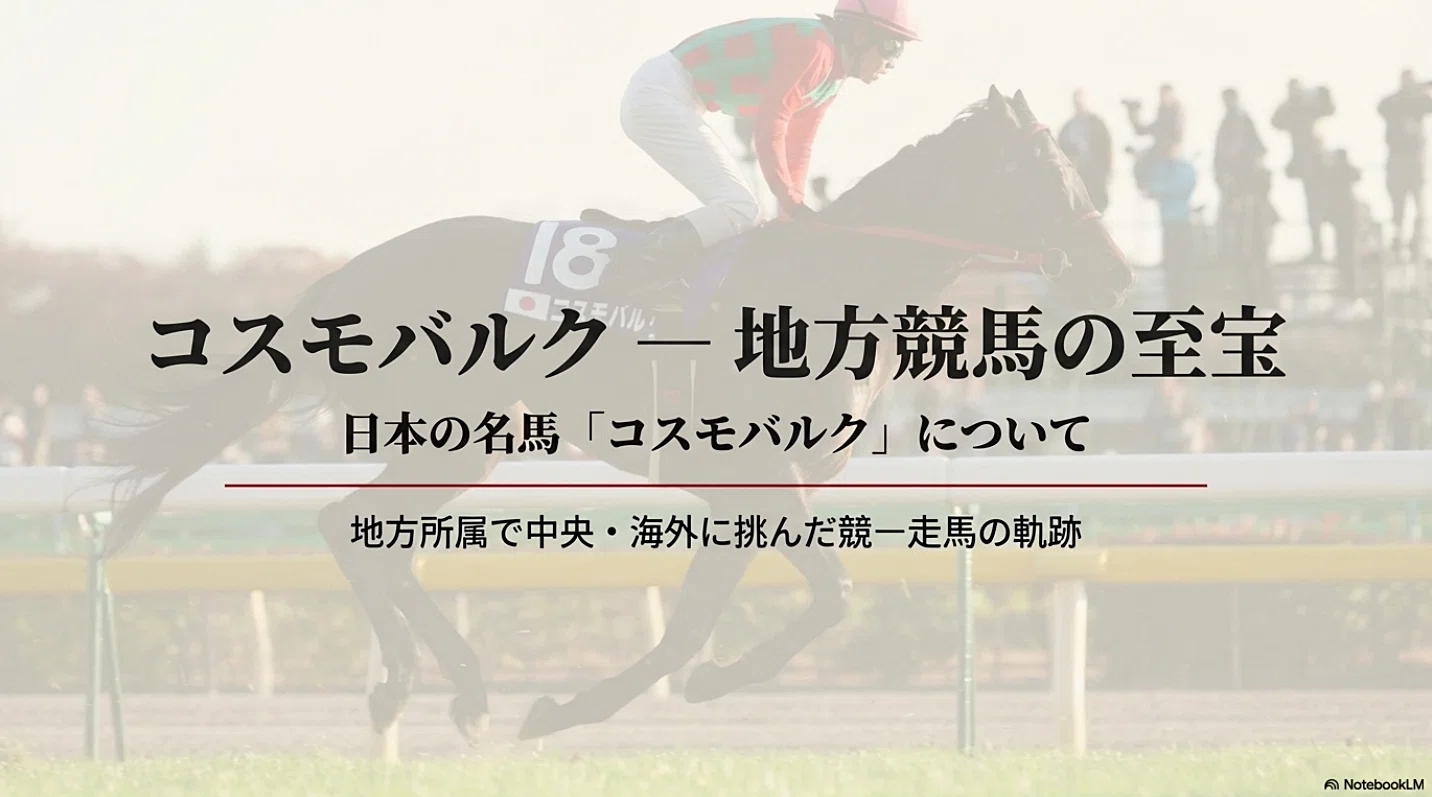 コスモバルク －地方所属で中央・海外に挑んだ競走馬の軌跡－｜ハサミ