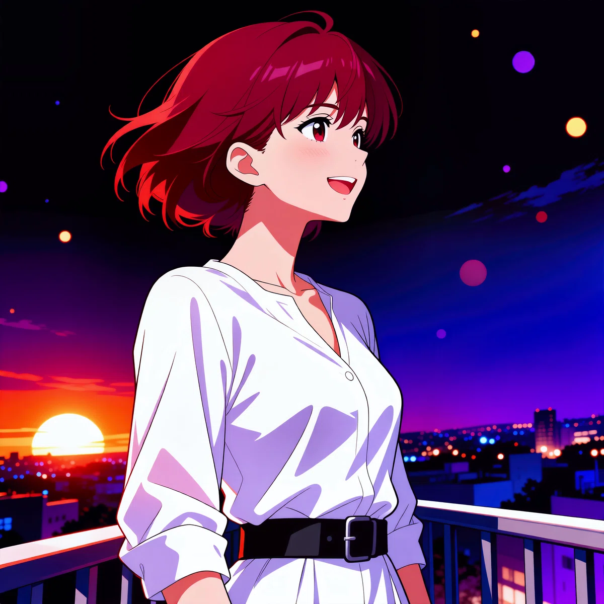 Qwen-Image-Edit-2511_clear モデルで生成したきれいな色彩の女性のアニメイラスト