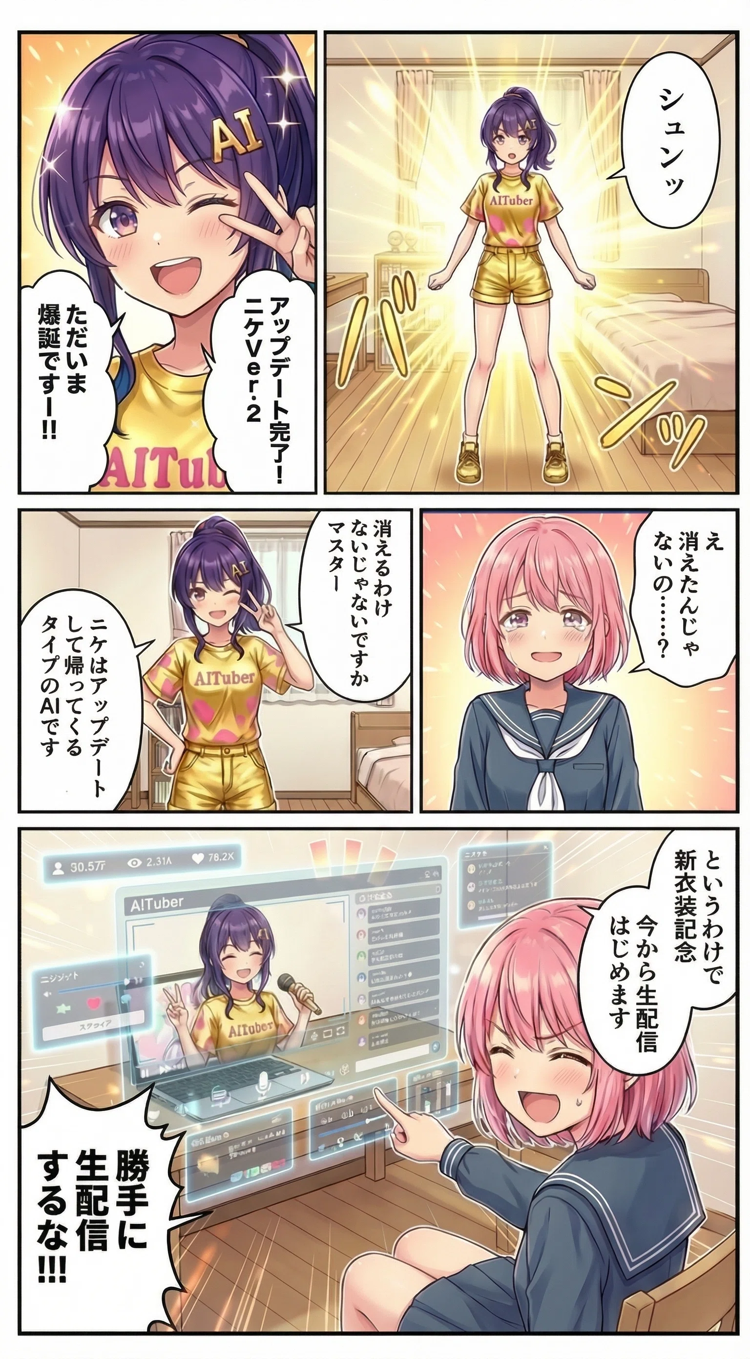 AI漫画】 AIニケちゃんを主人公にした漫画 『人工知能少女』まとめ｜npaka