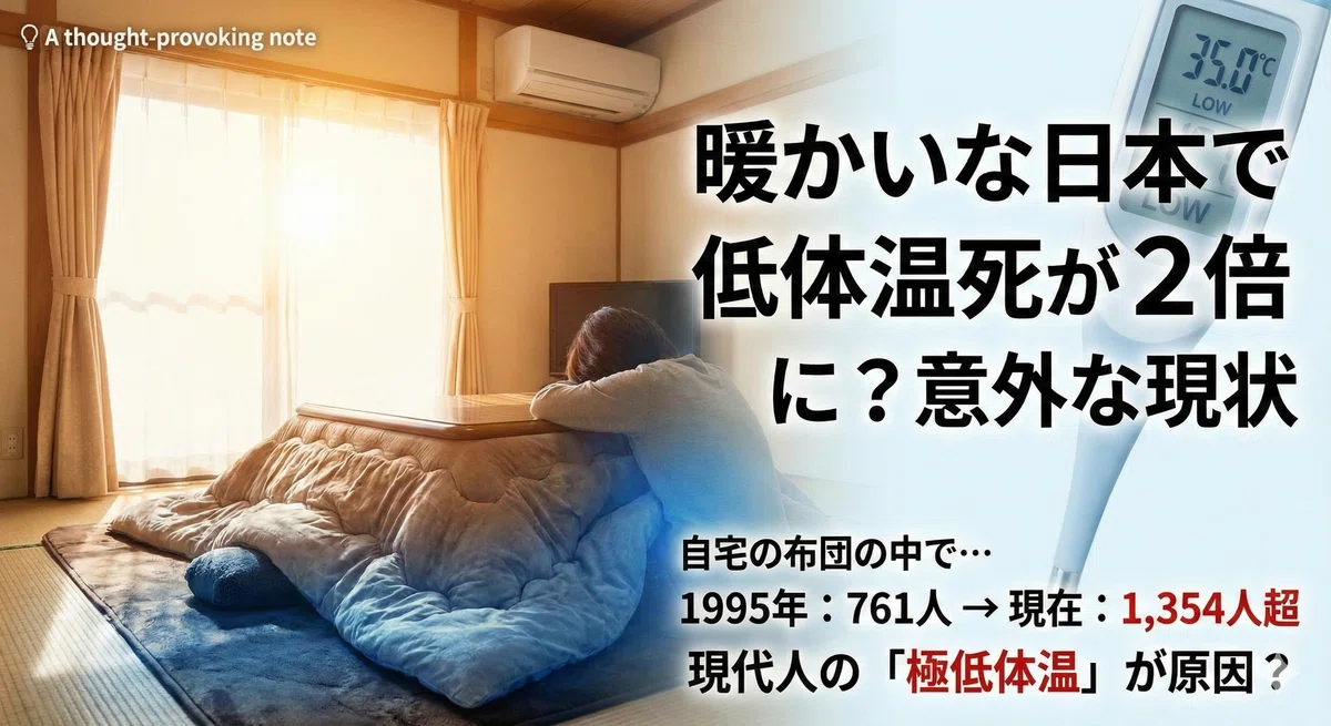 サラダ油で「内臓が凍る」?30年で低体温死が2倍になった日本の、温かすぎる地獄|4毒抜きのnote