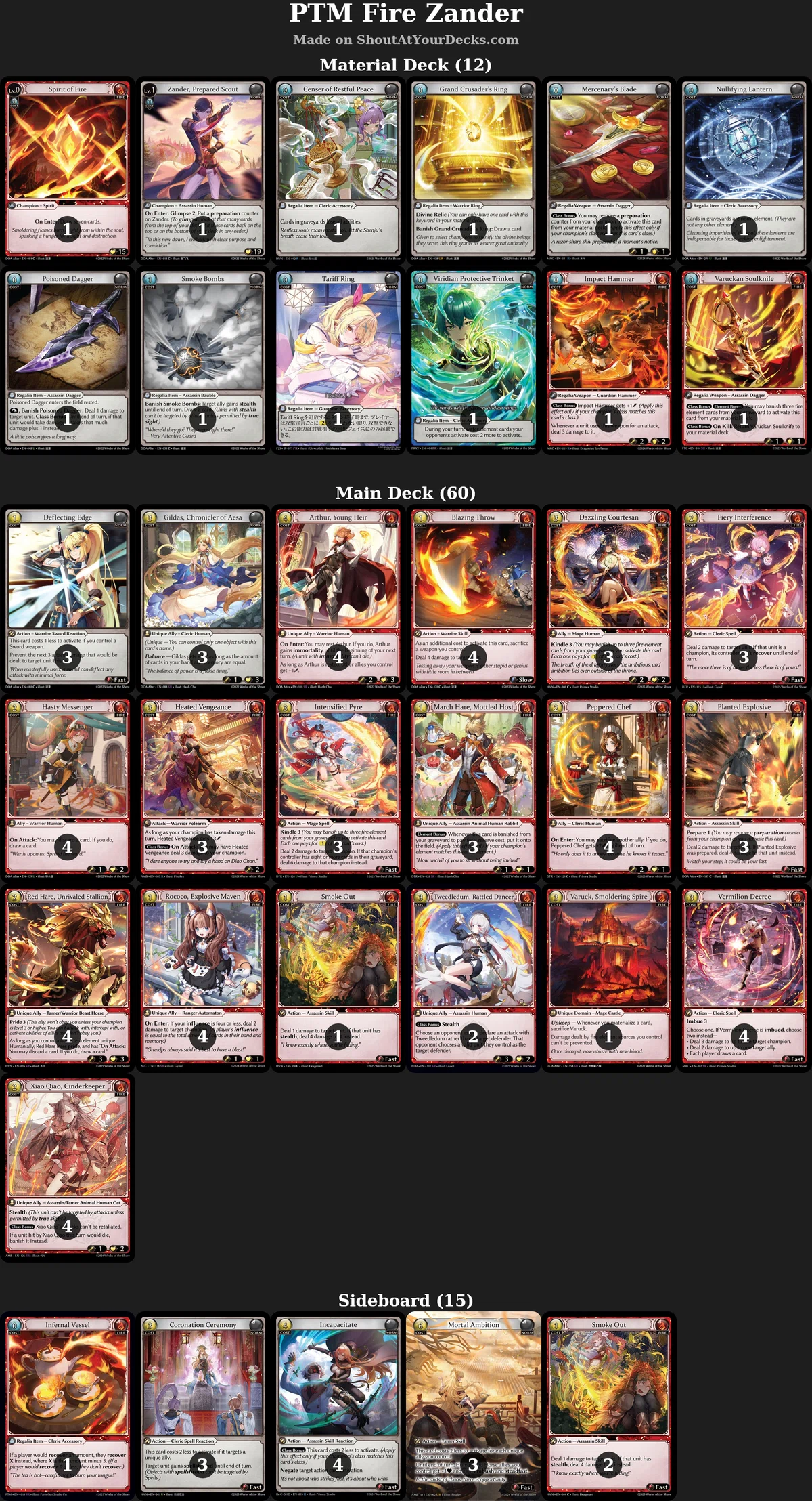 Grand Archive】デッキ紹介②Fire Aggro Zander｜ぐらあか部！