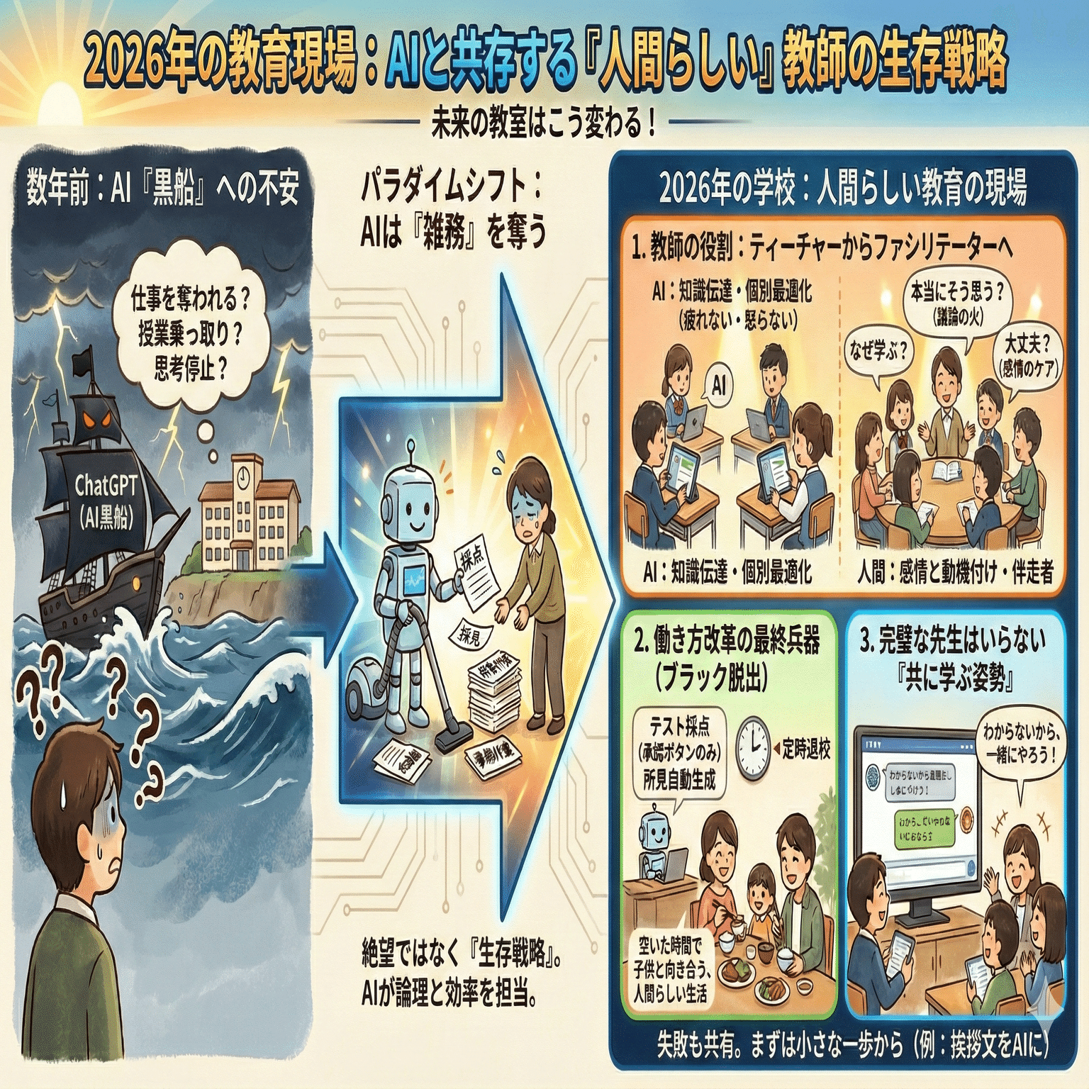AIが進化するほど「先生が教える授業」は無駄になるという残酷で希望の